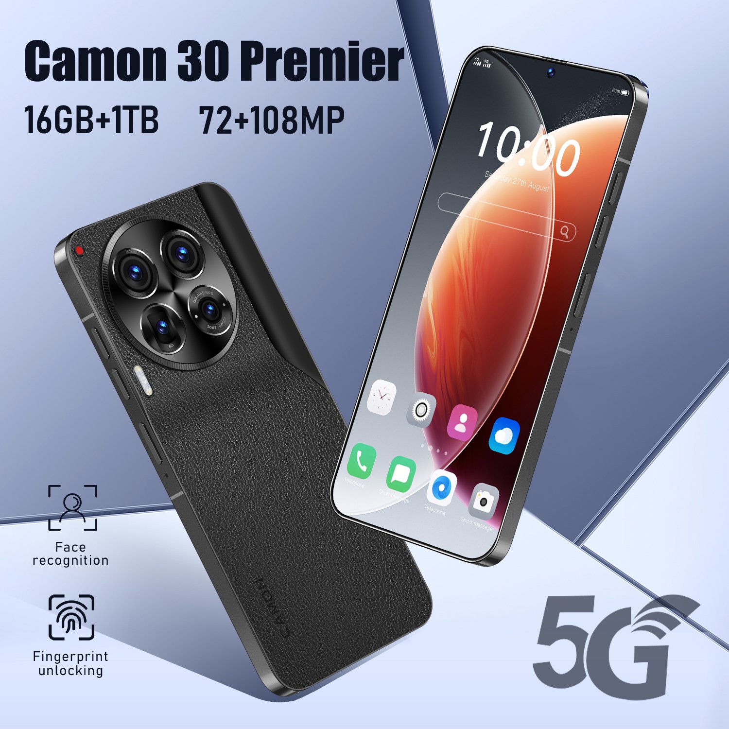 Factory Price 7.3 inch Android Mobile phone16GB RAM/1TB ROM 6800mAh Battery Dual SIM Standby MTK Processor smartphone