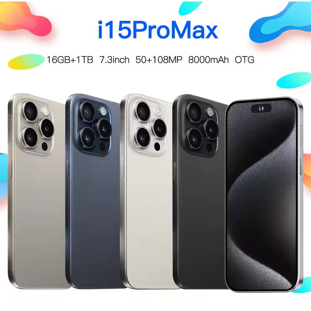 6.7inch Screen Dual Sim Card 15 phone 15 Pro Max 5g De Smartphones 64MP Phone 15 pro max 12+512GB Smartphone 5g Smartphone