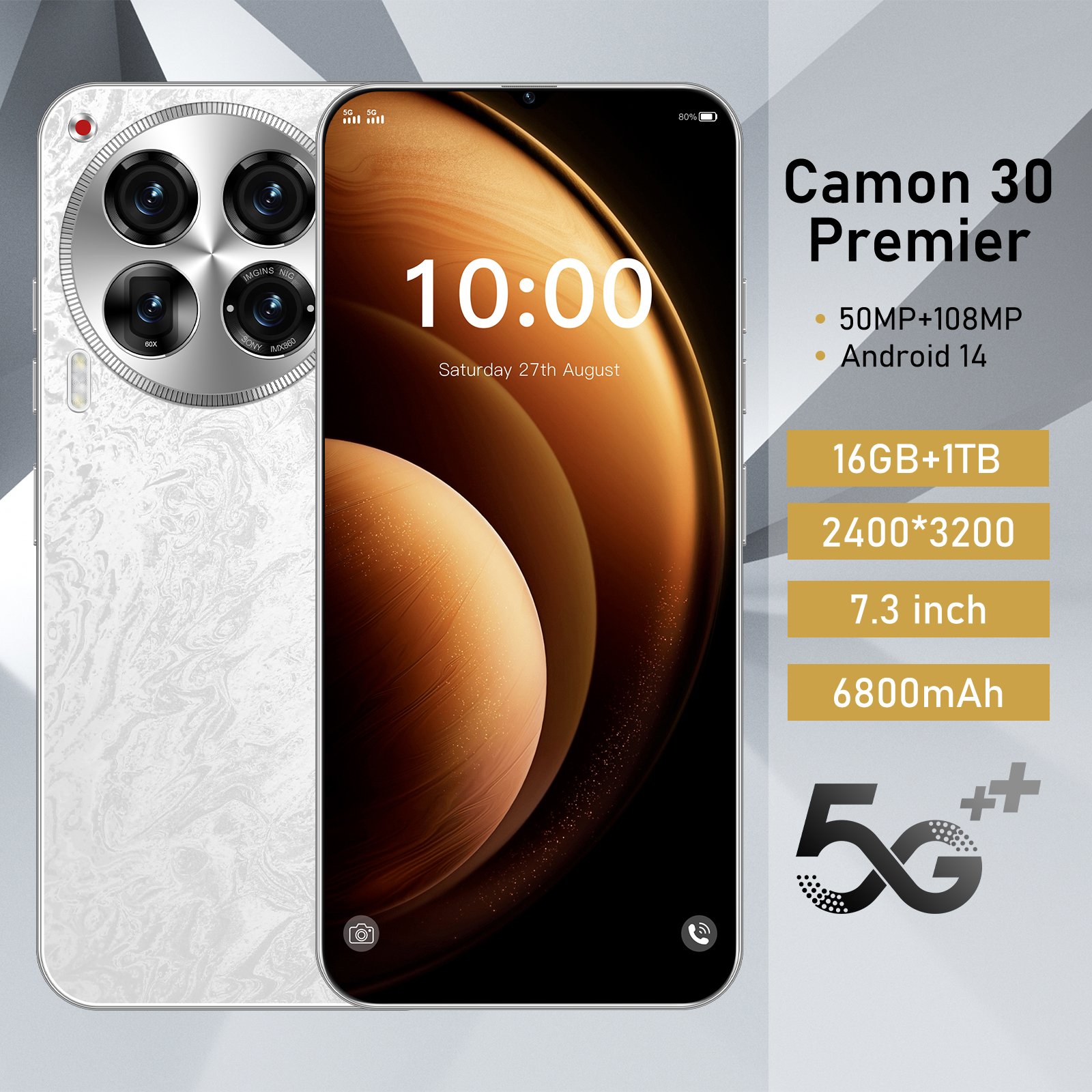 OEM Camon 30 Premier 5G-smartphones with dual SIM dual standby Android 5G mobile phones