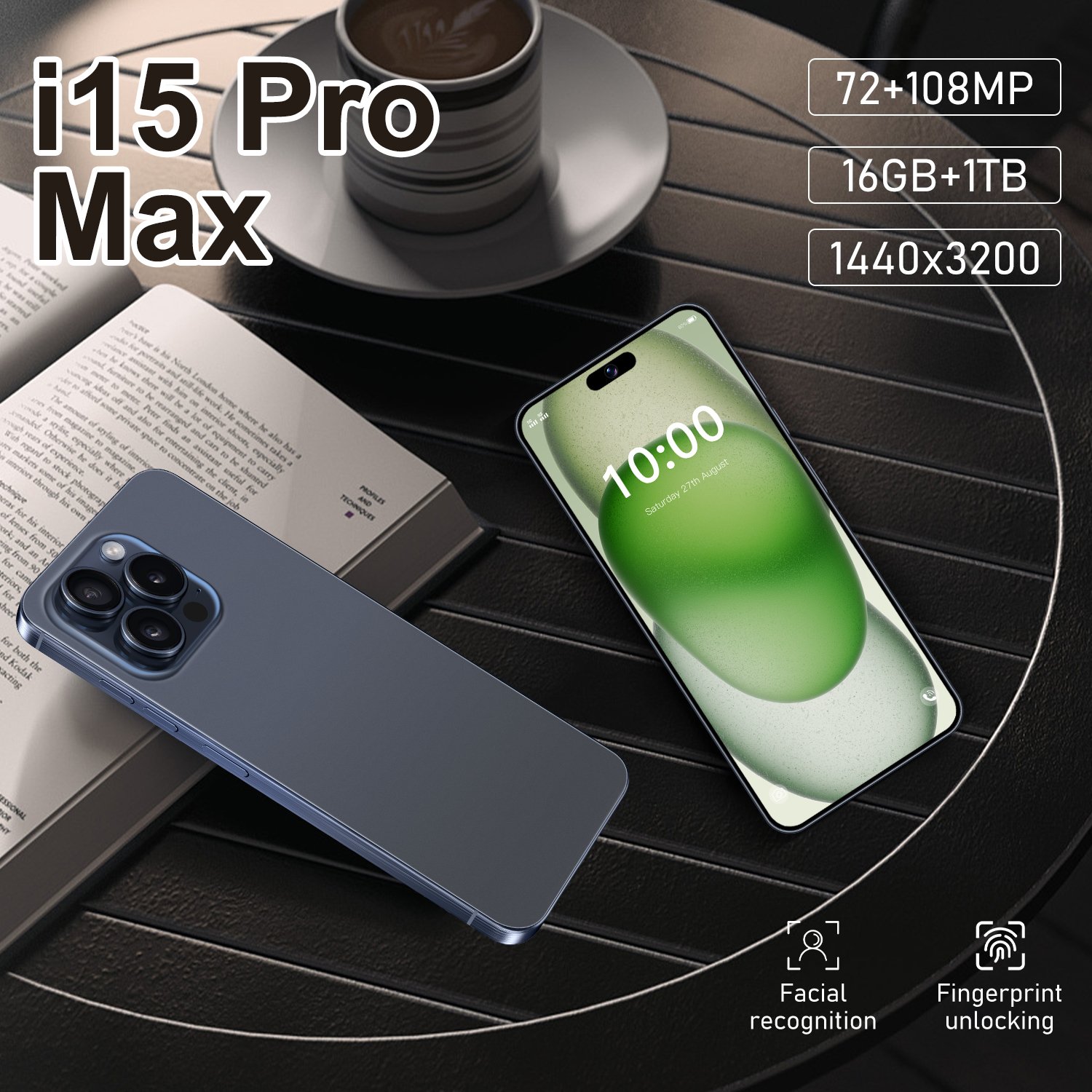 For Phone 15 Pro Max i15 14 13 16G 1T 5G Smartphone Cheap Telefono Inteligente Mobile Phone Low Price
