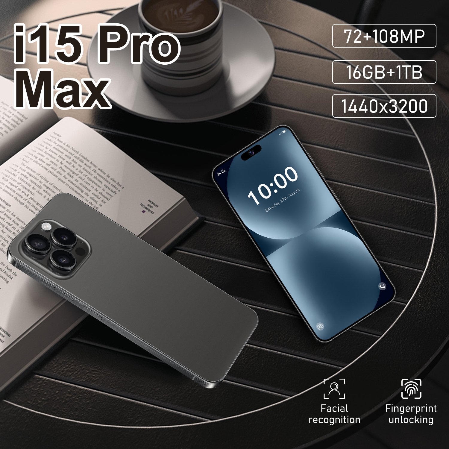 For Phone 15 Pro Max i15 14 13 16G 1T 5G Smartphone Cheap Telefono Inteligente Mobile Phone Low Price