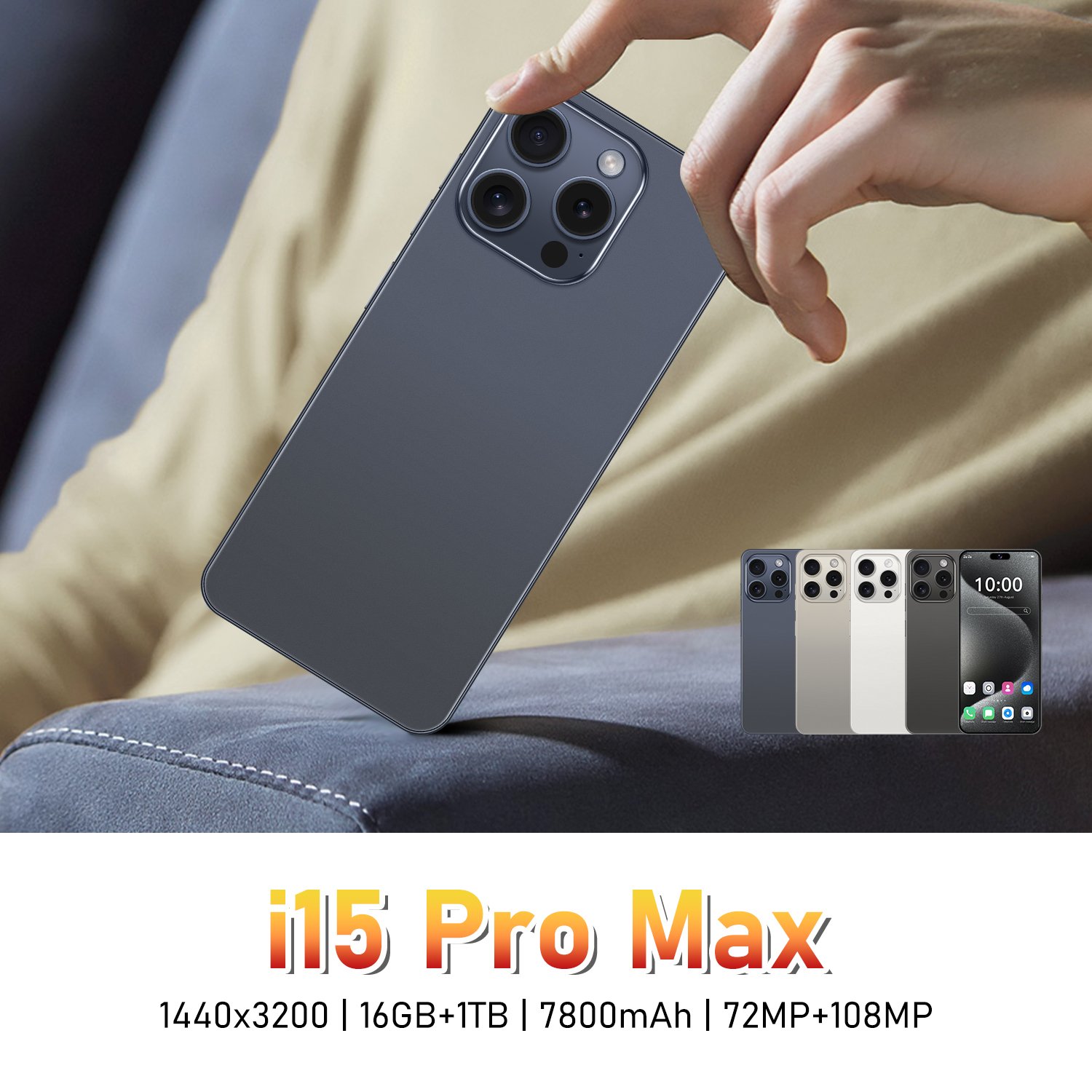 For Phone 15 Pro Max i15 14 13 16G 1T 5G Smartphone Cheap Telefono Inteligente Mobile Phone Low Price