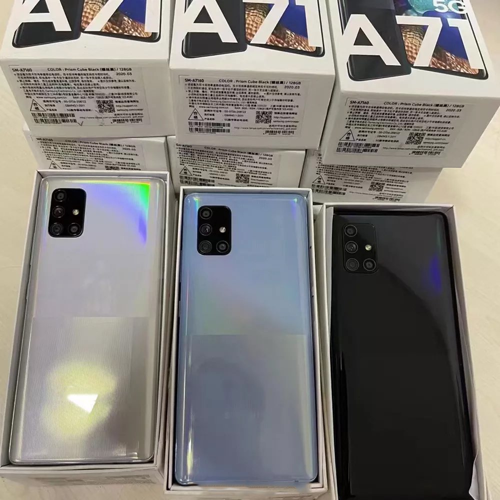 Wholesale A71 5G smartphone Android unlocked Cellphone A10 A20 A12 A50 A70 USA version mobile phones