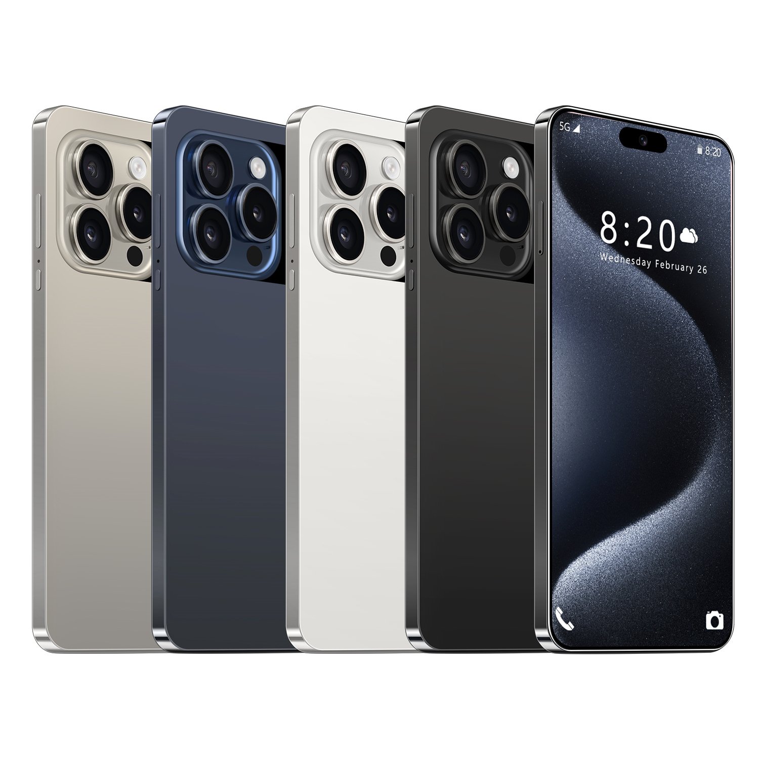 5g Dual Sim Card new arrival I 15 phone 15 Pro Max 5g Smartphones with secondary screen