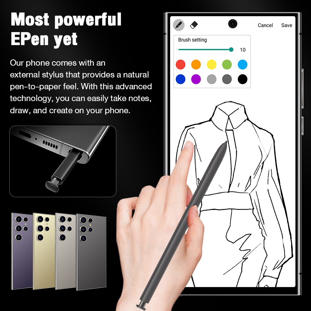 Cheap 5G Smartphone S24 Ultra Phone 7.3 Inch 6GB+128GB 72MP+108MP Gaming Mobile Phones Global Version GPS navigation Cell Phone