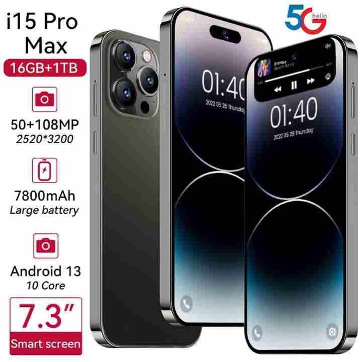 i15 Mini 5G Smartphone 5.5inch Android 16GB+512GB 10-Core with 3 Cameras Let Cellphones