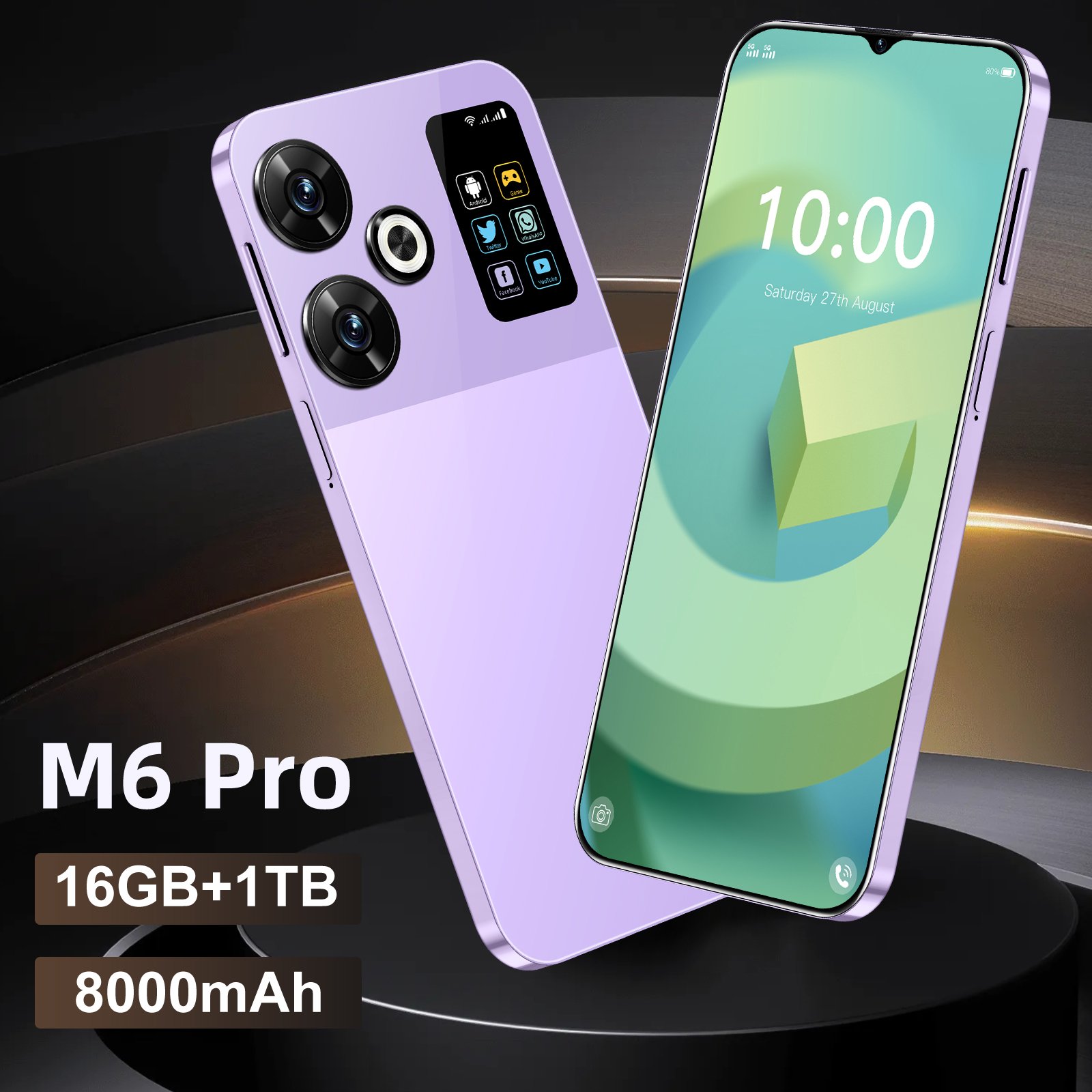 M6 Pro Gaming Smartphone - 16GB RAM 1TB ROM Cheap 4G/5G OEM Device