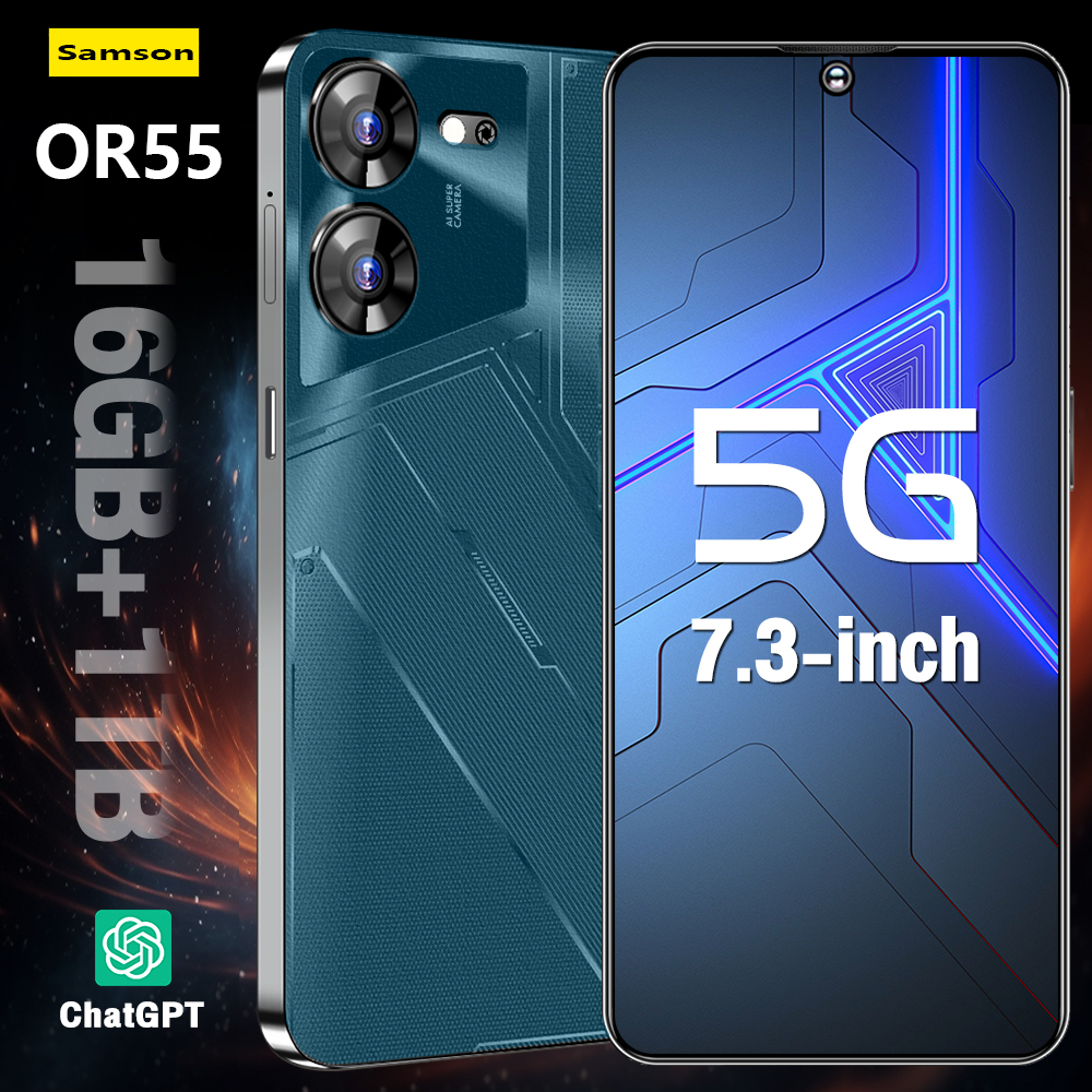 Good quality Samson OR55 6800 mAh 7.3 Inch 5G Smartphone Android 13.0 phone 16GB+1TB Mobile Phone