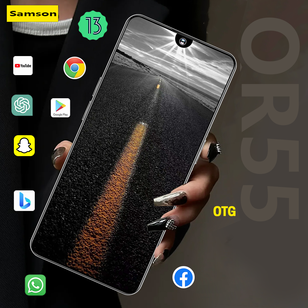 Good quality Samson OR55 6800 mAh 7.3 Inch 5G Smartphone Android 13.0 phone 16GB+1TB Mobile Phone