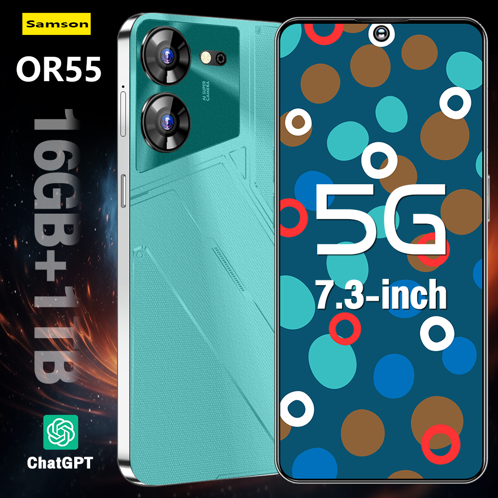Good quality Samson OR55 6800 mAh 7.3 Inch 5G Smartphone Android 13.0 phone 16GB+1TB Mobile Phone