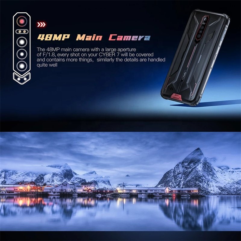 Hotwav Cyber 7 Rugged Mobile Phones 6.3 Inch FHD+ Screen 8GB RAM 128GB ROM 8280mAh 48MP Main Camera NFC 5G Smartphone