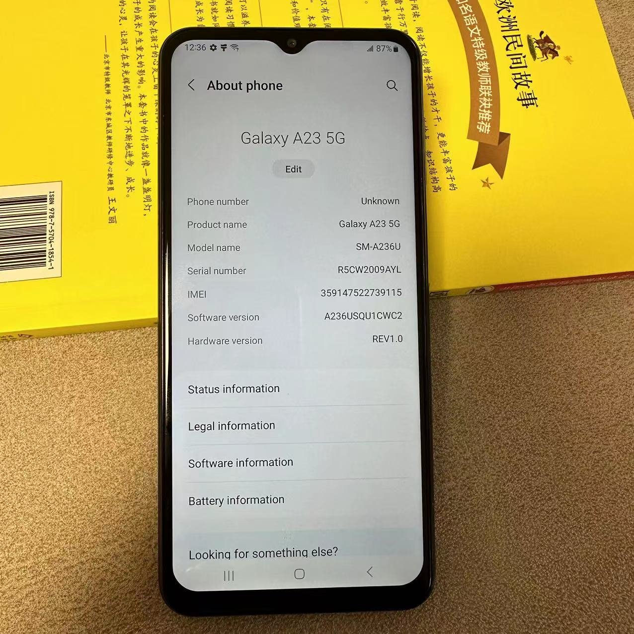 Wholesale For Samsung Galaxy A23 5G Smartphones 128GB+4GB 6.4" 5000mAh Fingerprint Unlock 48MP+13MP 99%NEW Smartphones A236U DS