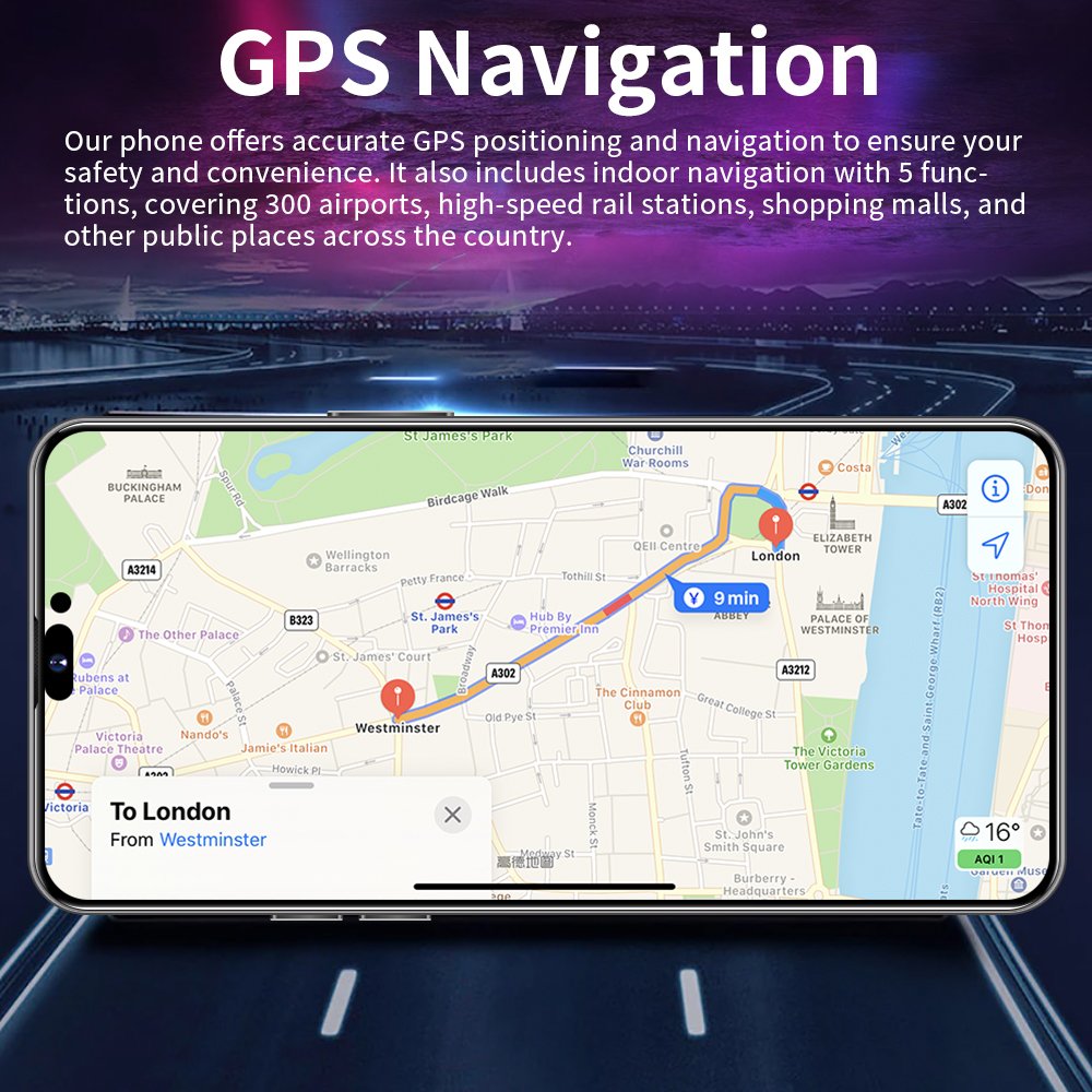 New 5G Smartphone Phone 15 Pro Max Smart Phone 6.7 Inch 48MP+108MP Cellphone 16GB+1TB Large Memory Smart PhoneCellphone