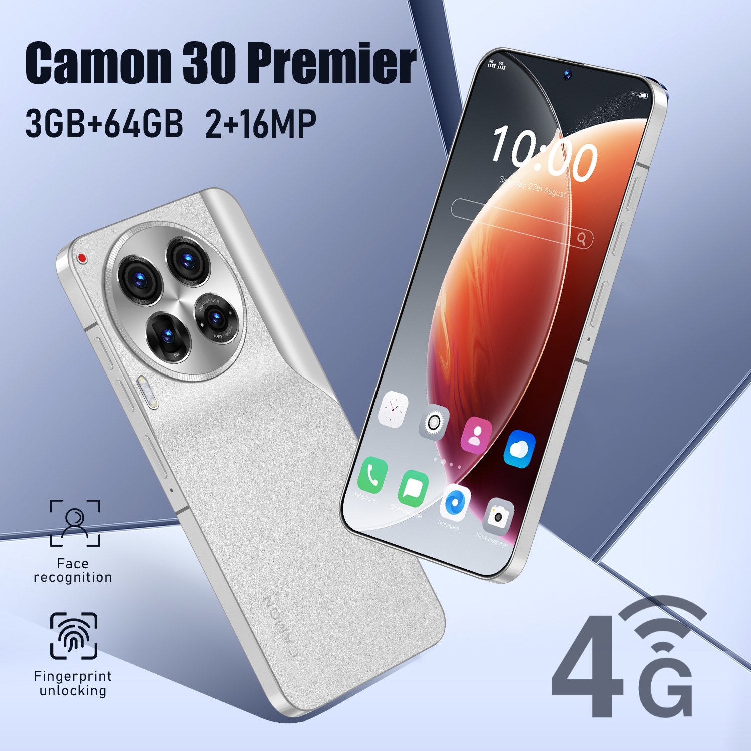 Factory Direct Camon 30 Premier 5g Smartphone 7.3 inch Cheap Big Screen Phone with real 3+64GB Mobile Phone