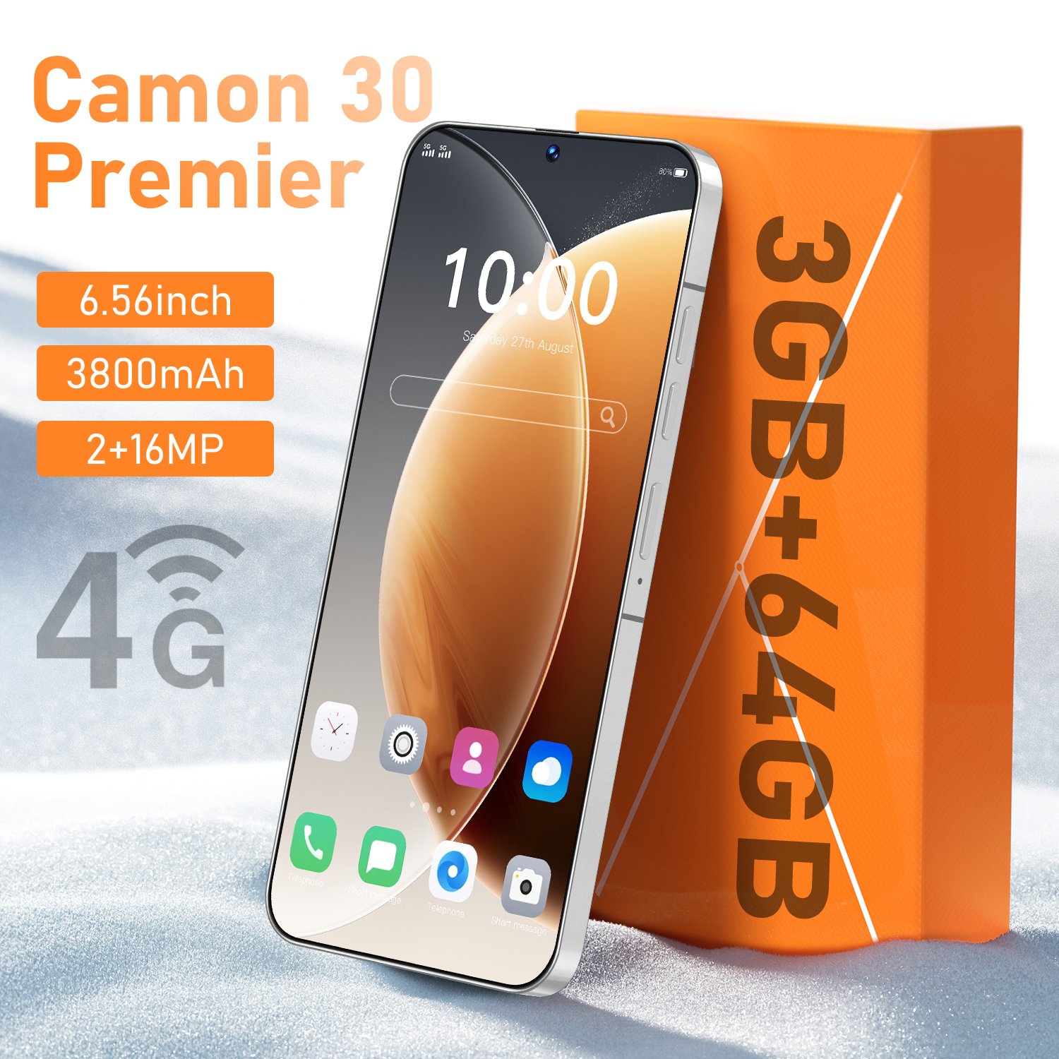 Factory Direct Camon 30 Premier 5g Smartphone 7.3 inch Cheap Big Screen Phone with real 3+64GB Mobile Phone