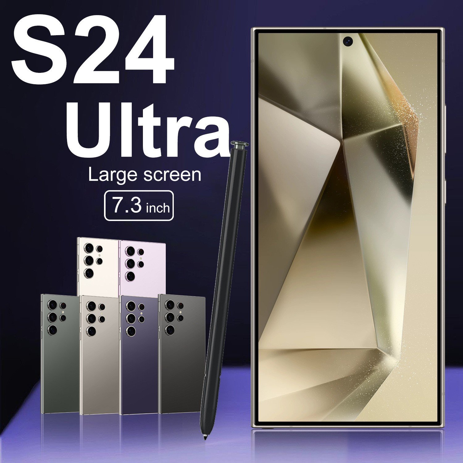 S24 Ultra Original Mobile Phone 5g Smartphone 7.3 Inch 1tb 108mp 7000mah Large Battery Cell Phone
