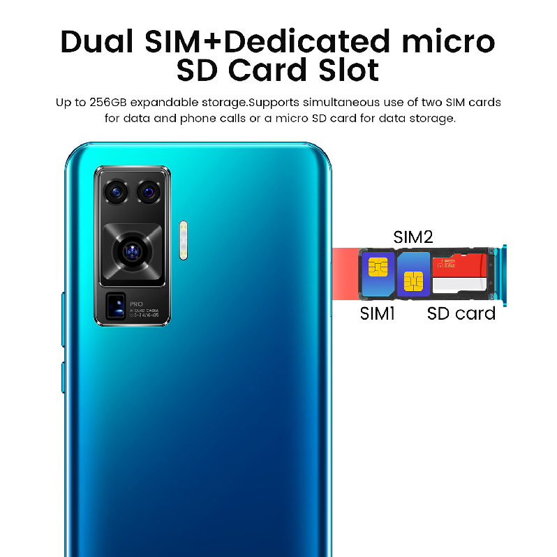 Original PHONE Blue X50 Pro Support customization 2GB+32GB 5G dual SIM card GSM 2900mAh unlocking smartphone