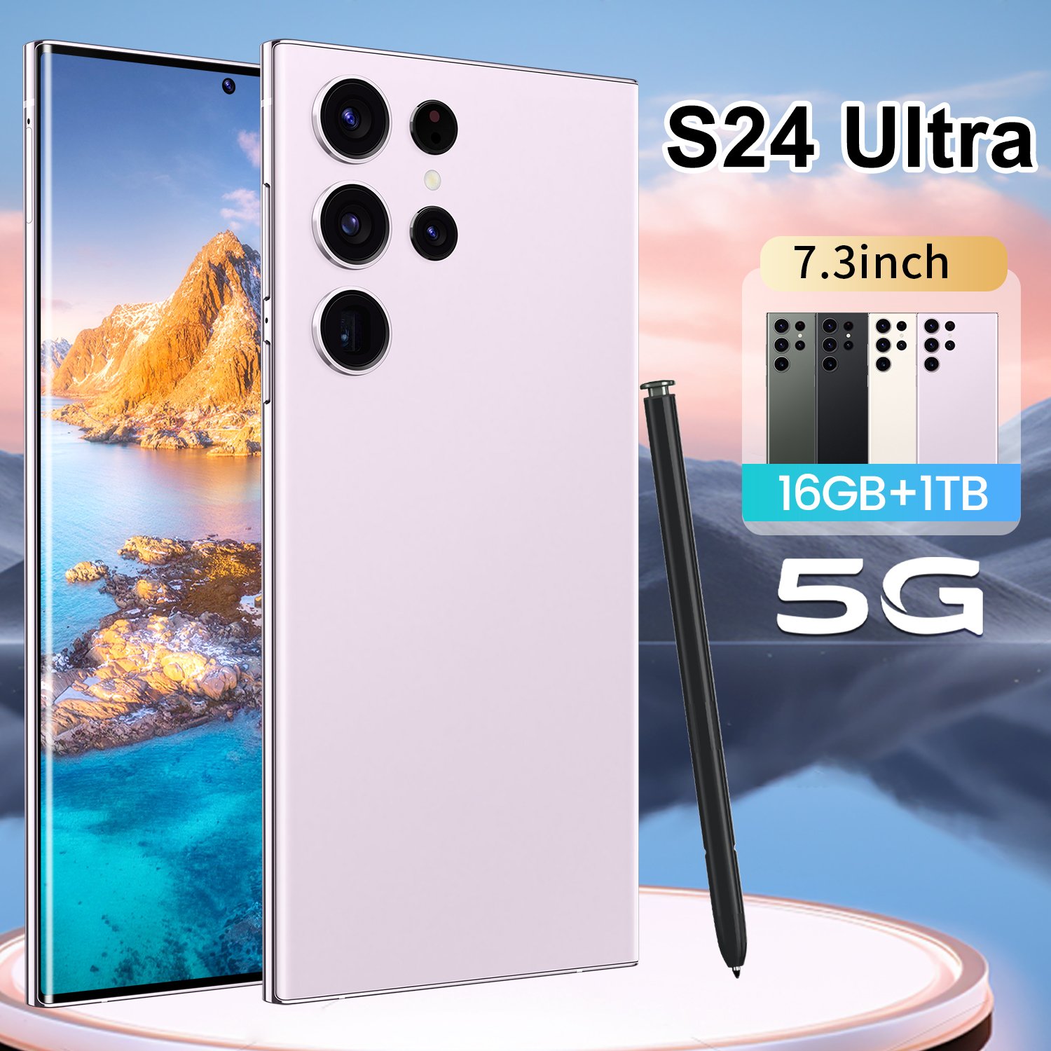 Hot Selling Cellphone S24+ ULTRA 16GB+1TB 7.3 Inch Phone original full Display Android 13.0 Mobilephone 4G&5G Smartphone