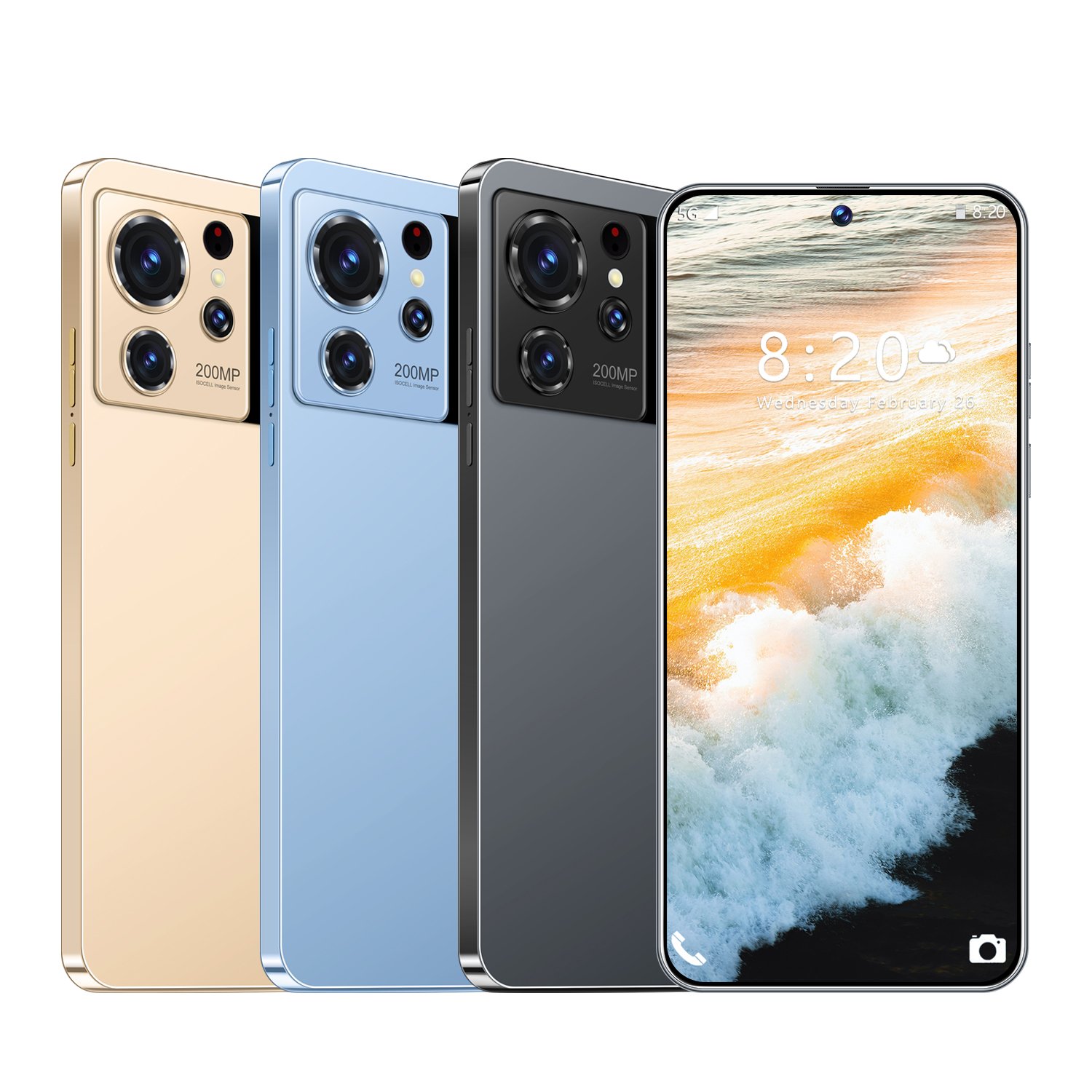 2024 Original S24 ultra 7.3 Inch Android 13 Smartphone 5G Full Screen 8000mAh Global Version LCD Display Sale stock cellphone