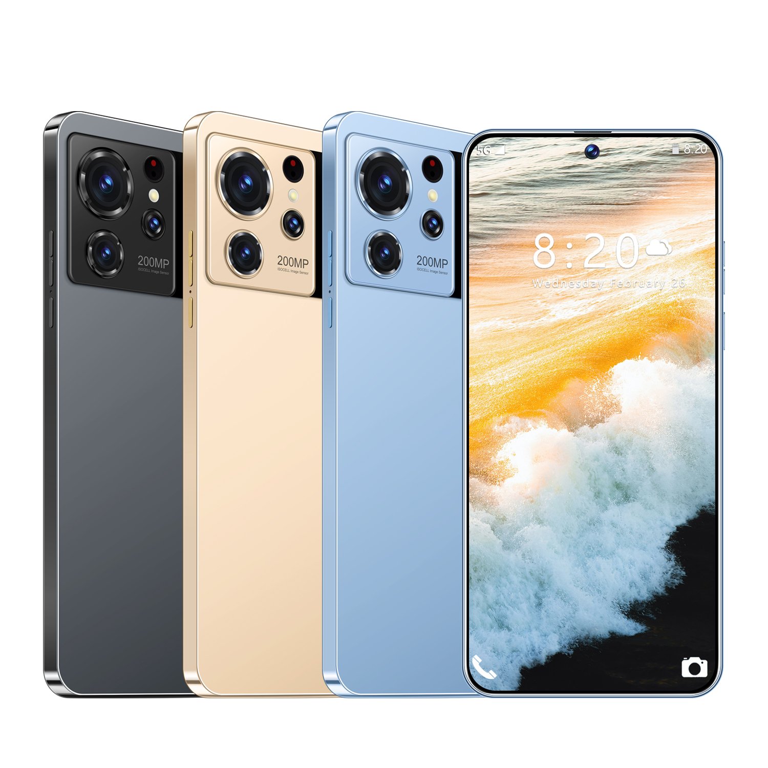 2024 Original S24 ultra 7.3 Inch Android 13 Smartphone 5G Full Screen 8000mAh Global Version LCD Display Sale stock cellphone