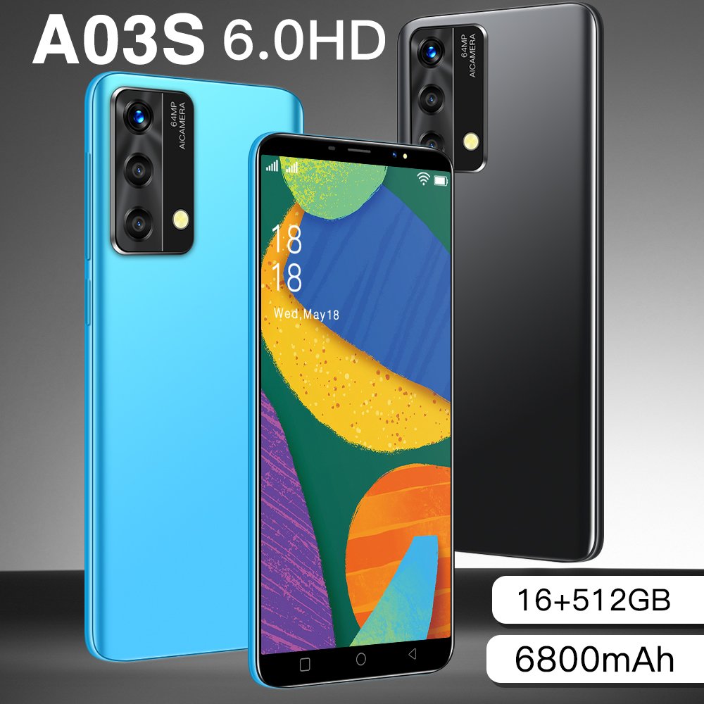 Cheap Brand-new A03S unlock 5G Smartphone 6.3 Inch Android GSM mobile phones Global Version cell phone