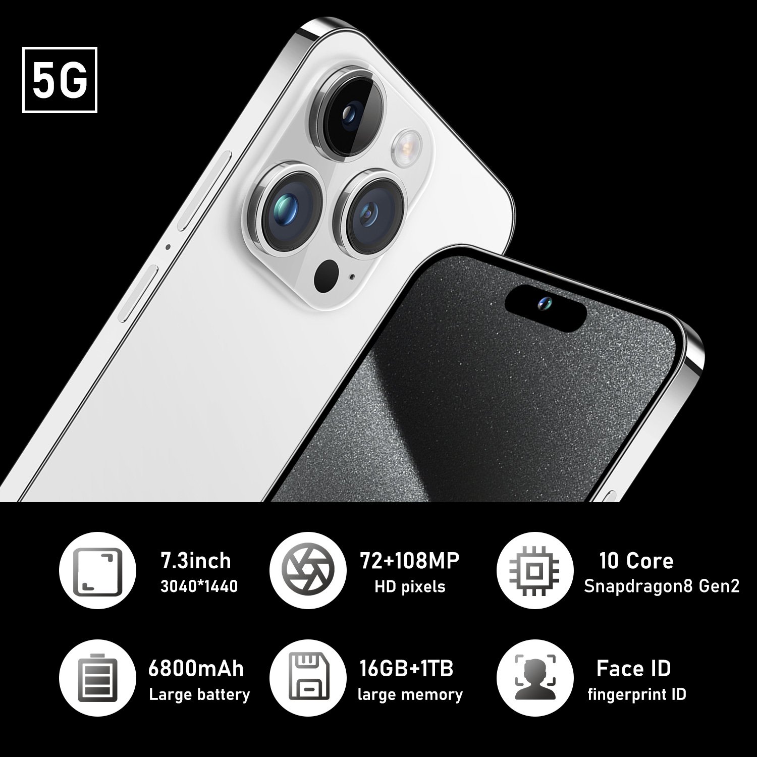 I for Phone 15 Pro Max Telefone Cell Cheap Mobile Phone 5G Smartphone Gaming Android Smartphone Feature Phone Original LED OEM
