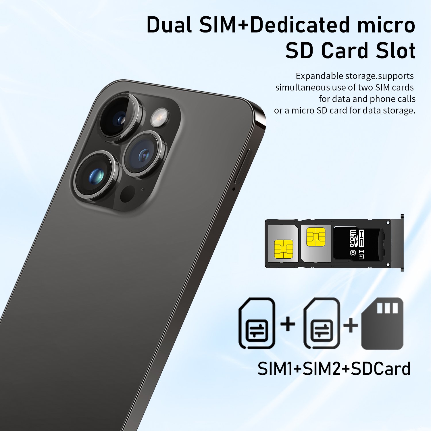 I for Phone 15 Pro Max Telefone Cell Cheap Mobile Phone 5G Smartphone Gaming Android Smartphone Feature Phone Original LED OEM