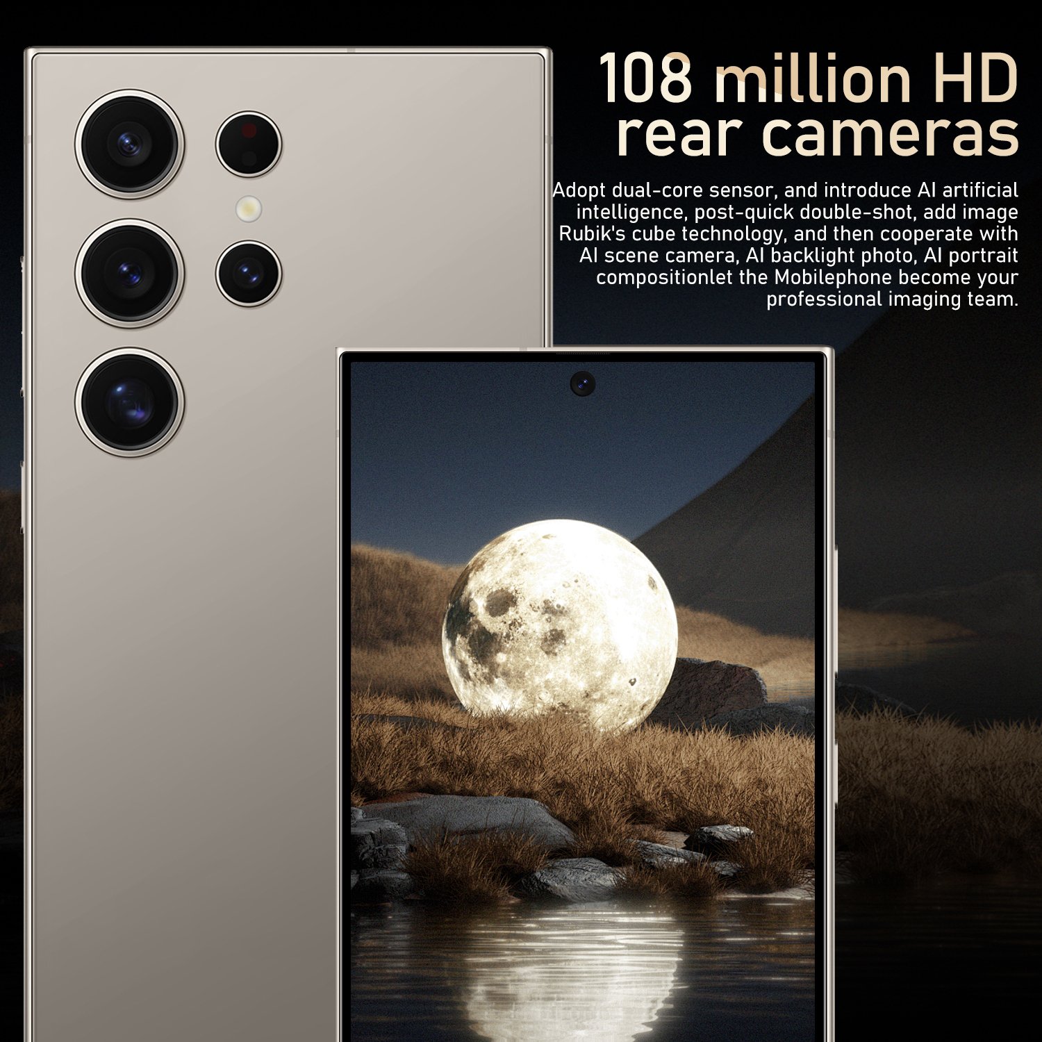 Hot sell S24 Ultra 5G smartphone 4G 5G+WIFI Unlock Global Version S23 S24 7.3inch 108HD Camera 16G+1TB Android 13 Mobile phones