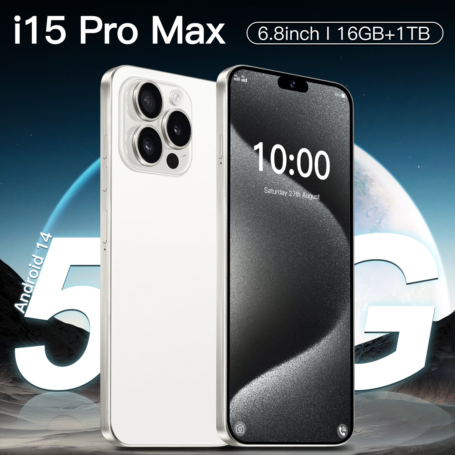Hot selling original 15 Pro Max 16GB+512GB unlocked 5G smartphone 8800Mah fast charging 6.7inch large screen Android phone