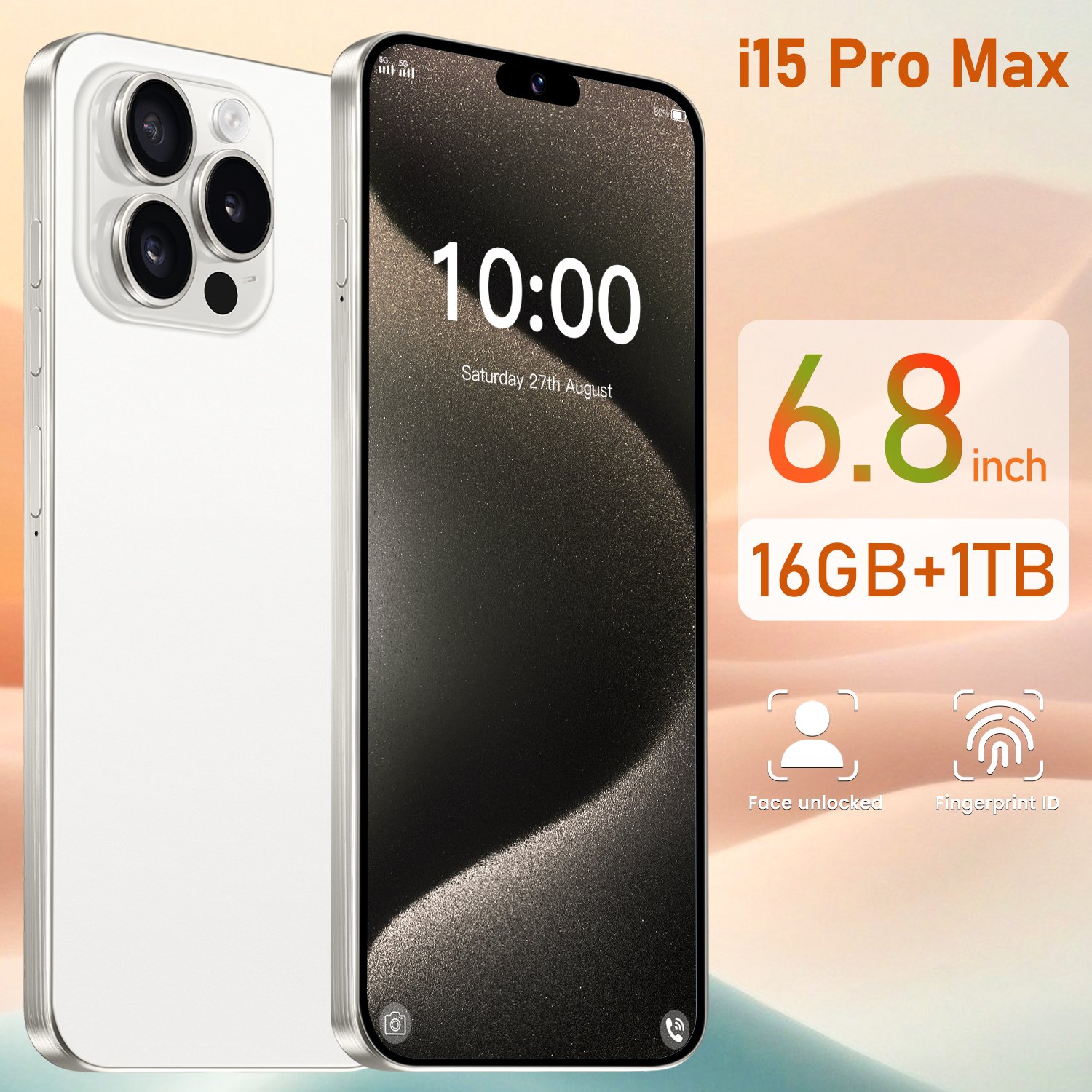 Hot selling original 15 Pro Max 16GB+512GB unlocked 5G smartphone 8800Mah fast charging 6.7inch large screen Android phone