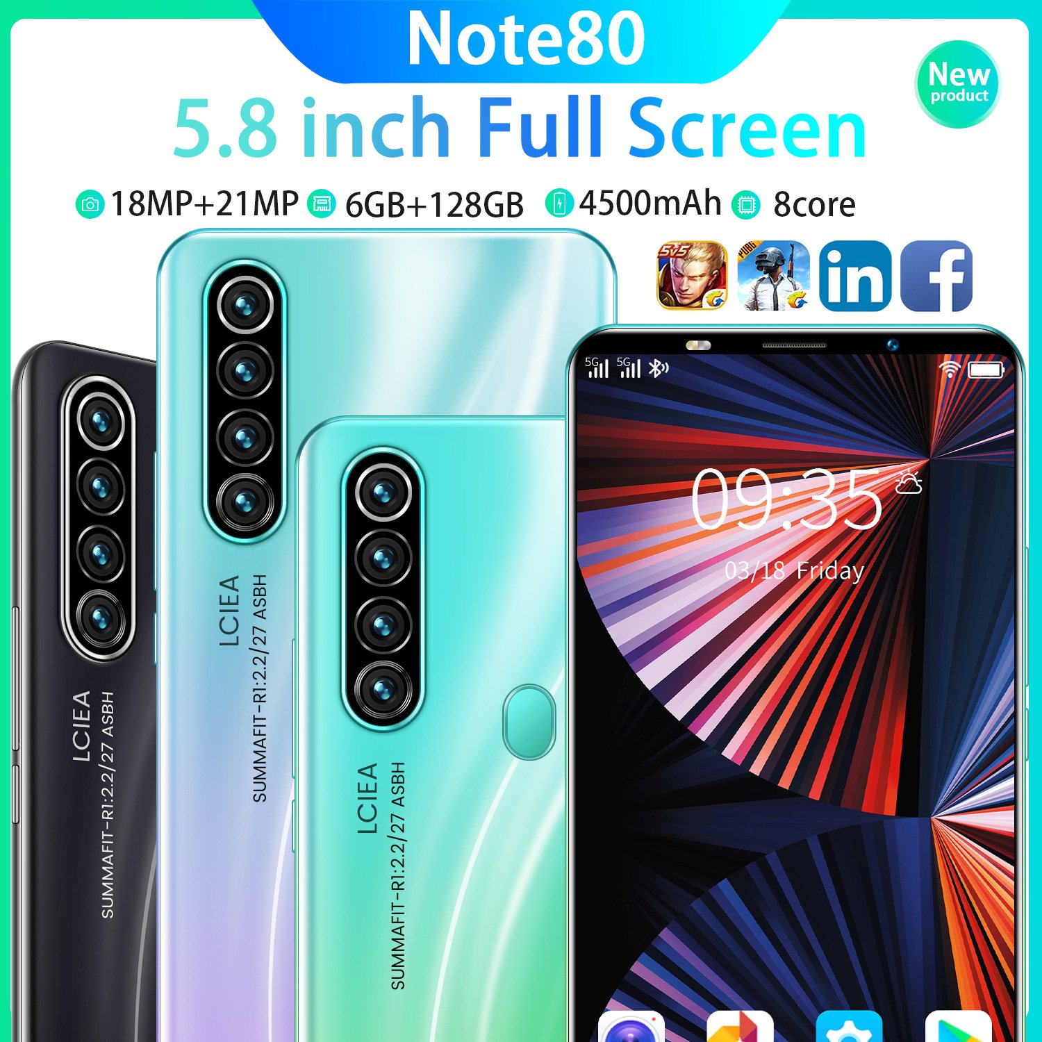 Note 30 plus New Spot Cross-border Android Phone Drop Screen Mobile Phone Factory Direct Supply Smartphone note80
