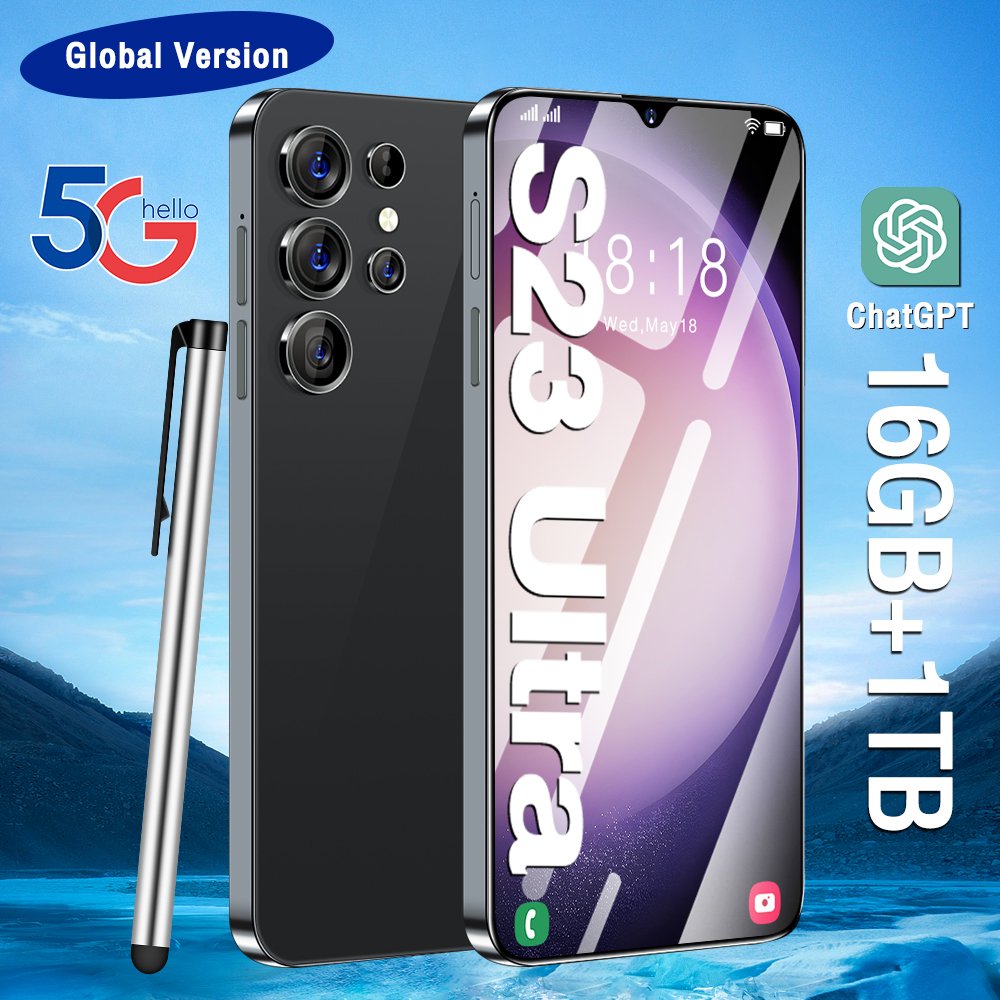 Wholesale Deal S23 Ultra 5G Smartphone with 16GB+1TB 7.3-inch and Touch Pen