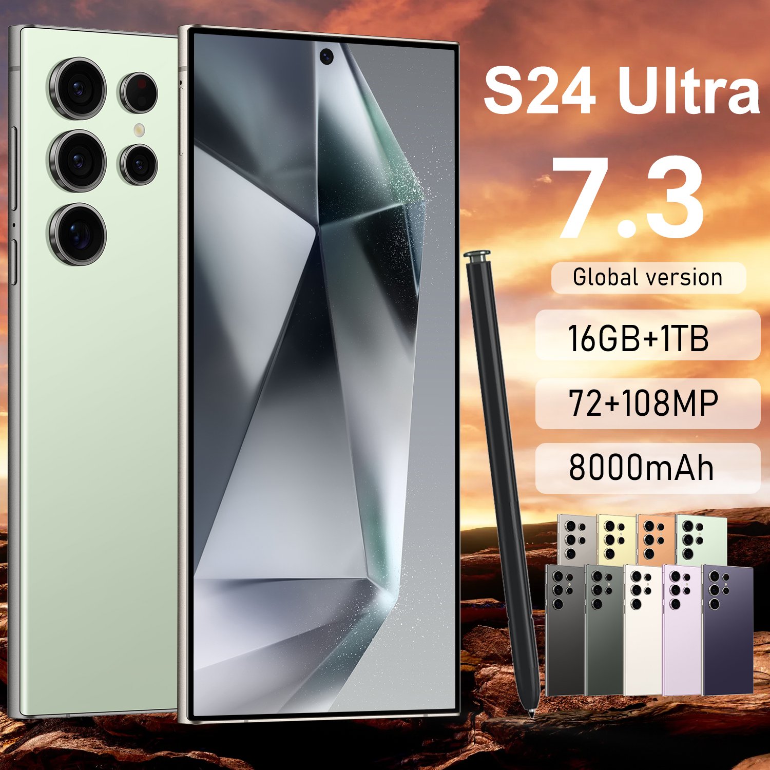 Hot Selling Factory Price 5g Smartphone for S24 Ultra 16GB+1TB high quality Big Screen cheap cellphones Mobile Phone