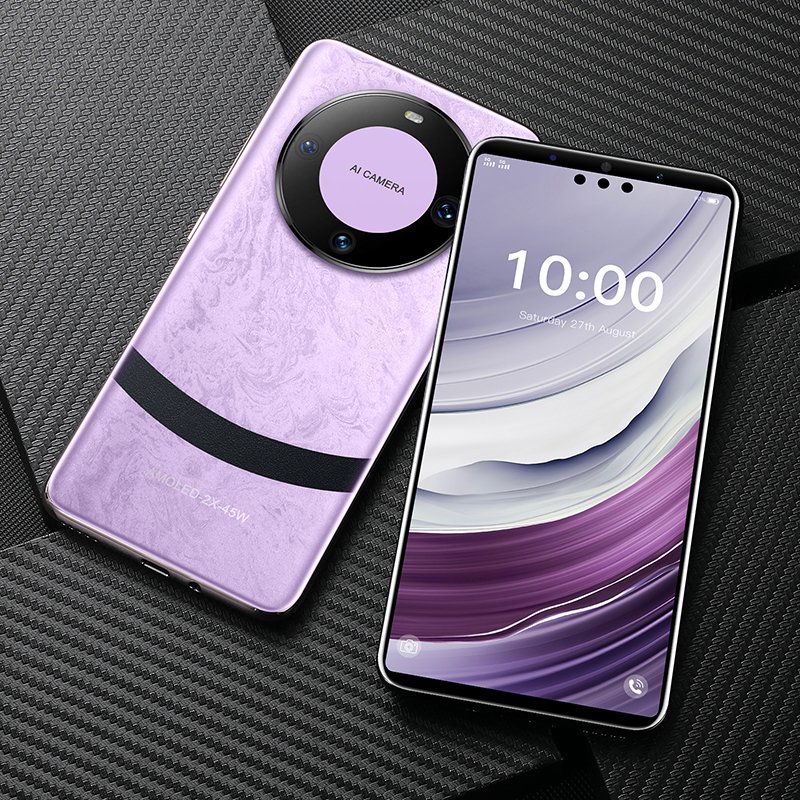 Mate60 Pro 6.8inch HD 5G Smartphone 8GB+256GB 50MP+108MP Android 13 Dual SIM Smart Gaming Fingerprint Face Unlock Mobile Phone
