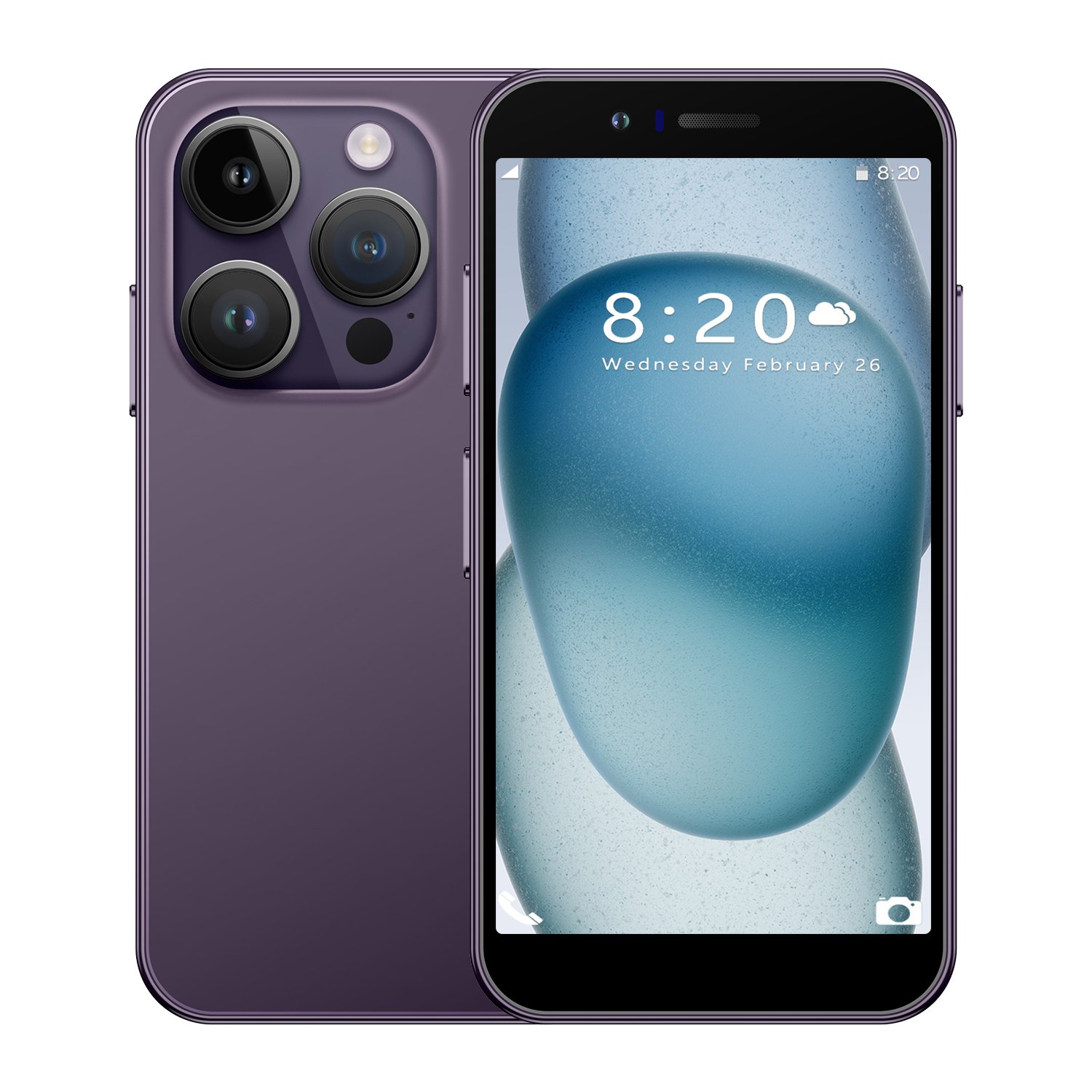 i15 Mini 5G Smartphone High Quality Smart Cell Phone with MTK Processor Face Recognition Hot Selling Color Display