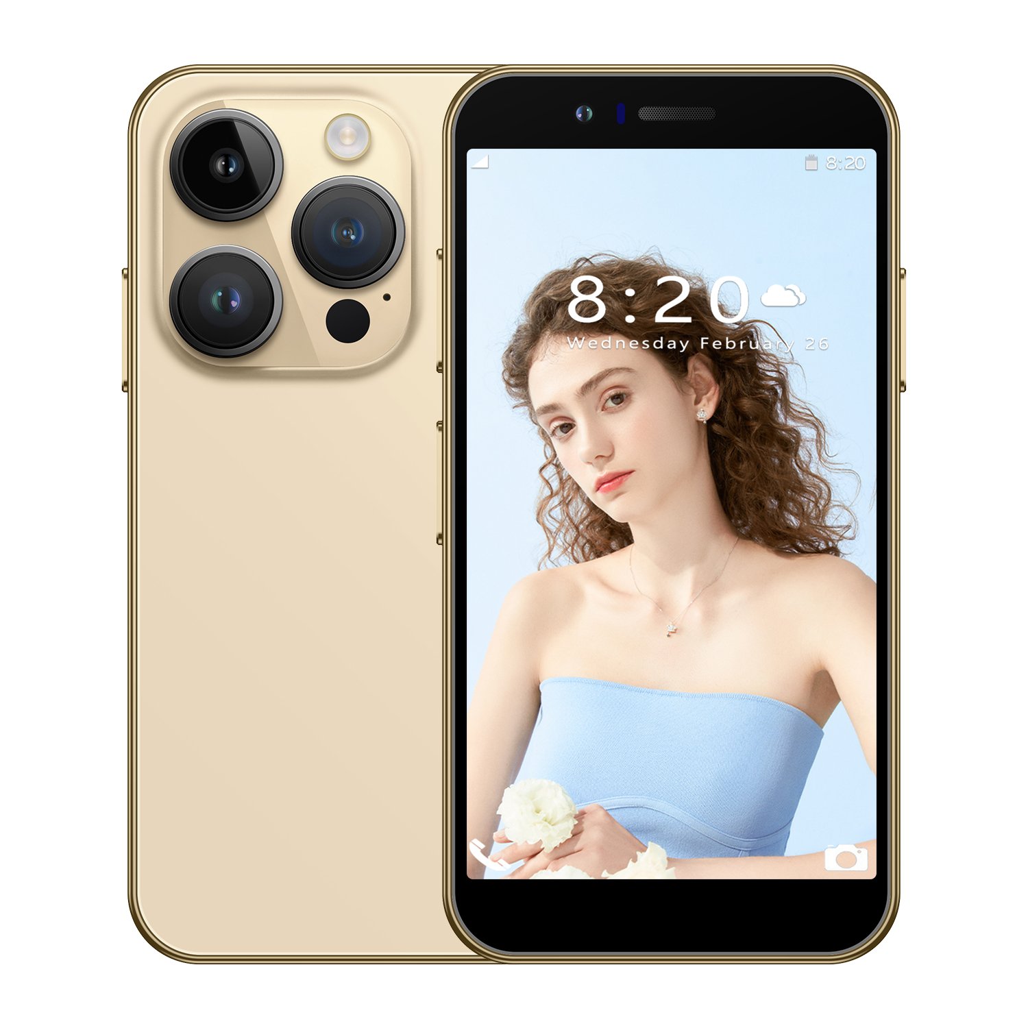 i15 Mini 5G Smartphone High Quality Smart Cell Phone with MTK Processor Face Recognition Hot Selling Color Display