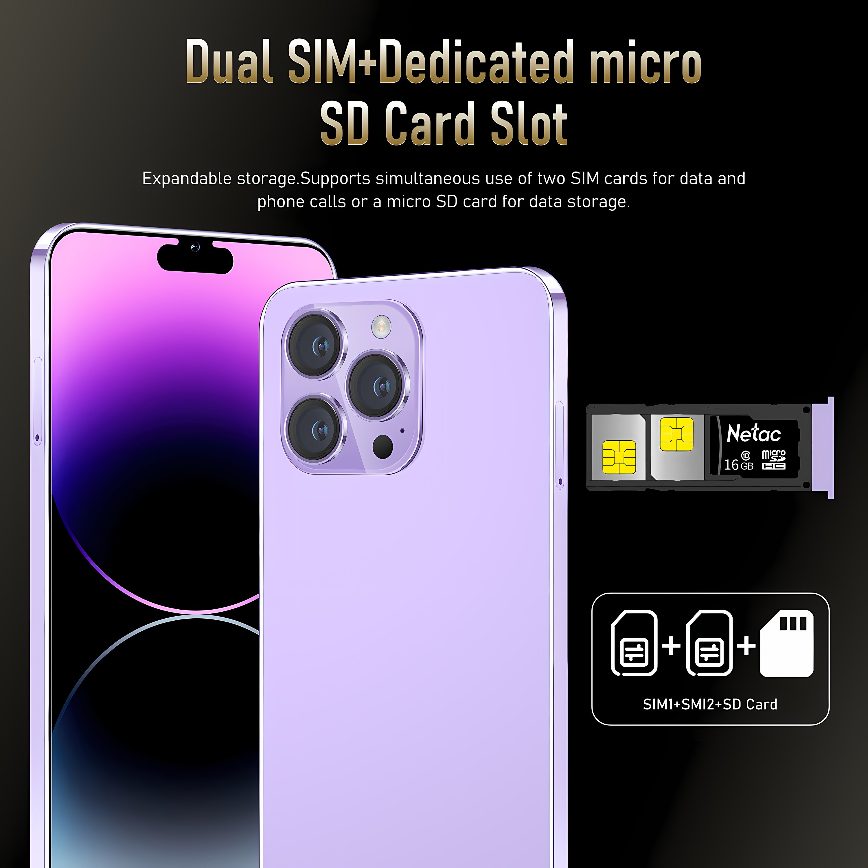 Phone 15 pro max 12+512GB Smartphone 5g Smartphone 6.7inch Screen Dual Sim Card 15 phone 15 Pro Max 5g De Smartphones 64MP