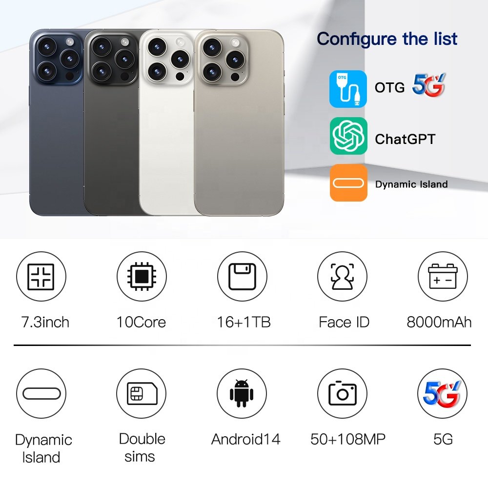 High Quality Wholesale 15 Pro Max Smartphone China Mobile Phone Price List Cheap Phones Wholesale