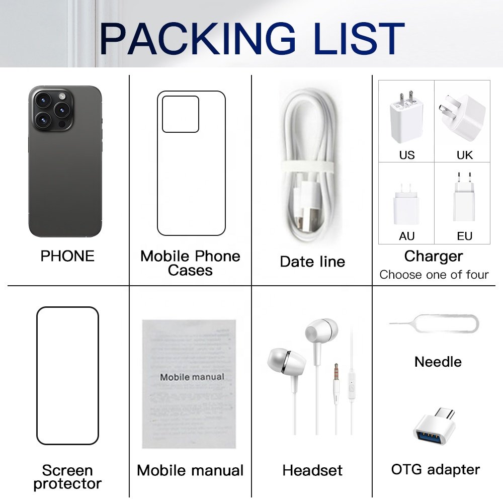 High Quality Wholesale 15 Pro Max Smartphone China Mobile Phone Price List Cheap Phones Wholesale