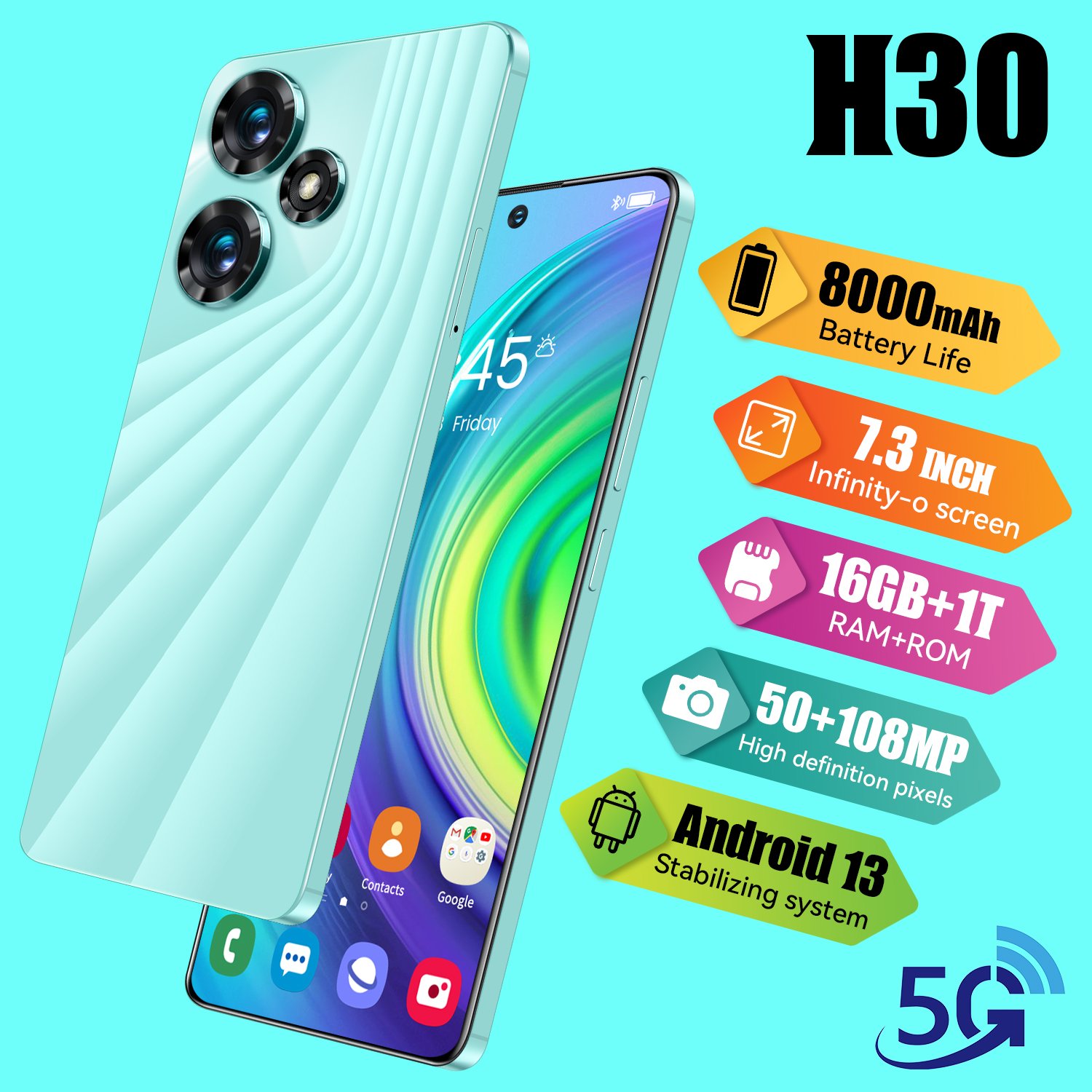 Tecno spark 10 pro 5g s25 ultra android 13.0 16GB+1TB 5G smartphone 2 sim camera 7.3inch cellphone global game mobile phone