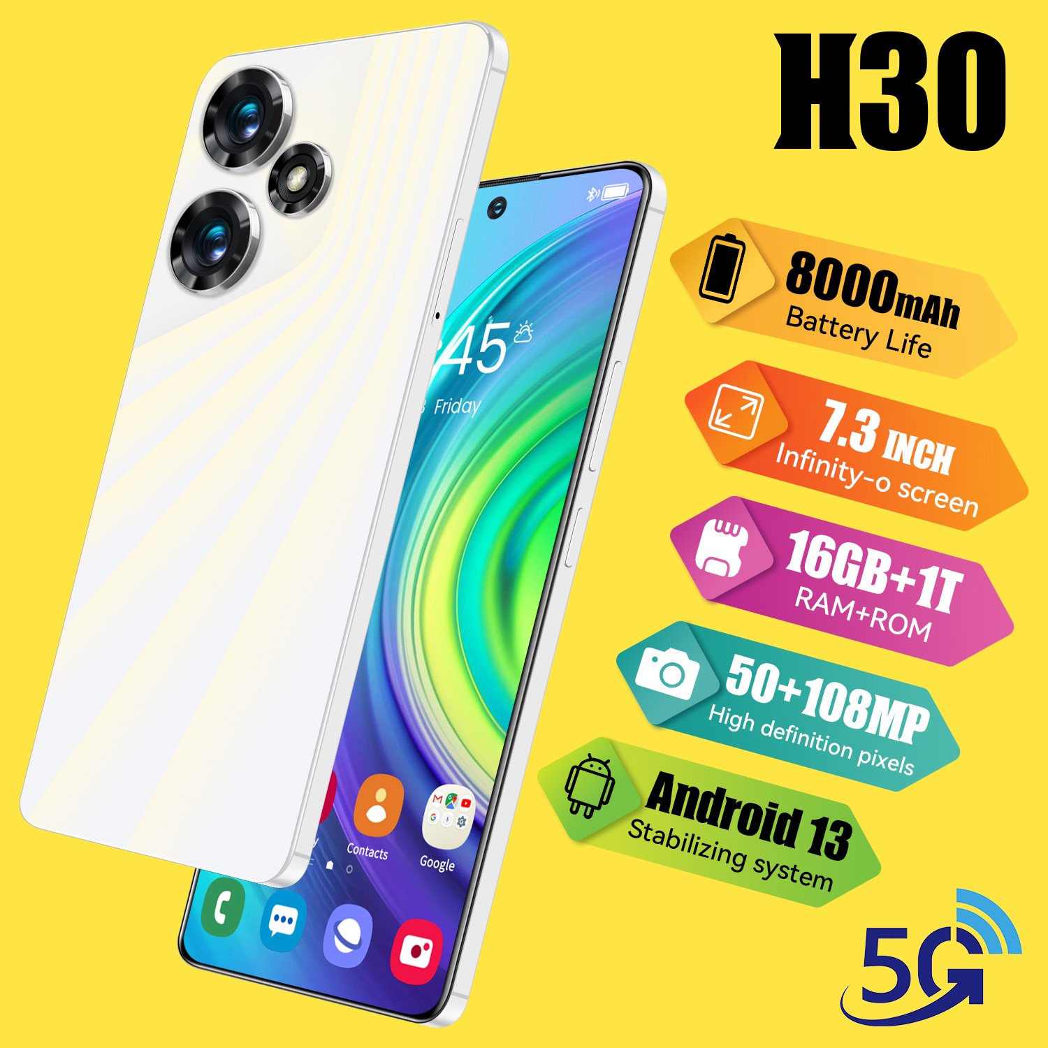 Tecno spark 10 pro 5g s25 ultra android 13.0 16GB+1TB 5G smartphone 2 sim camera 7.3inch cellphone global game mobile phone