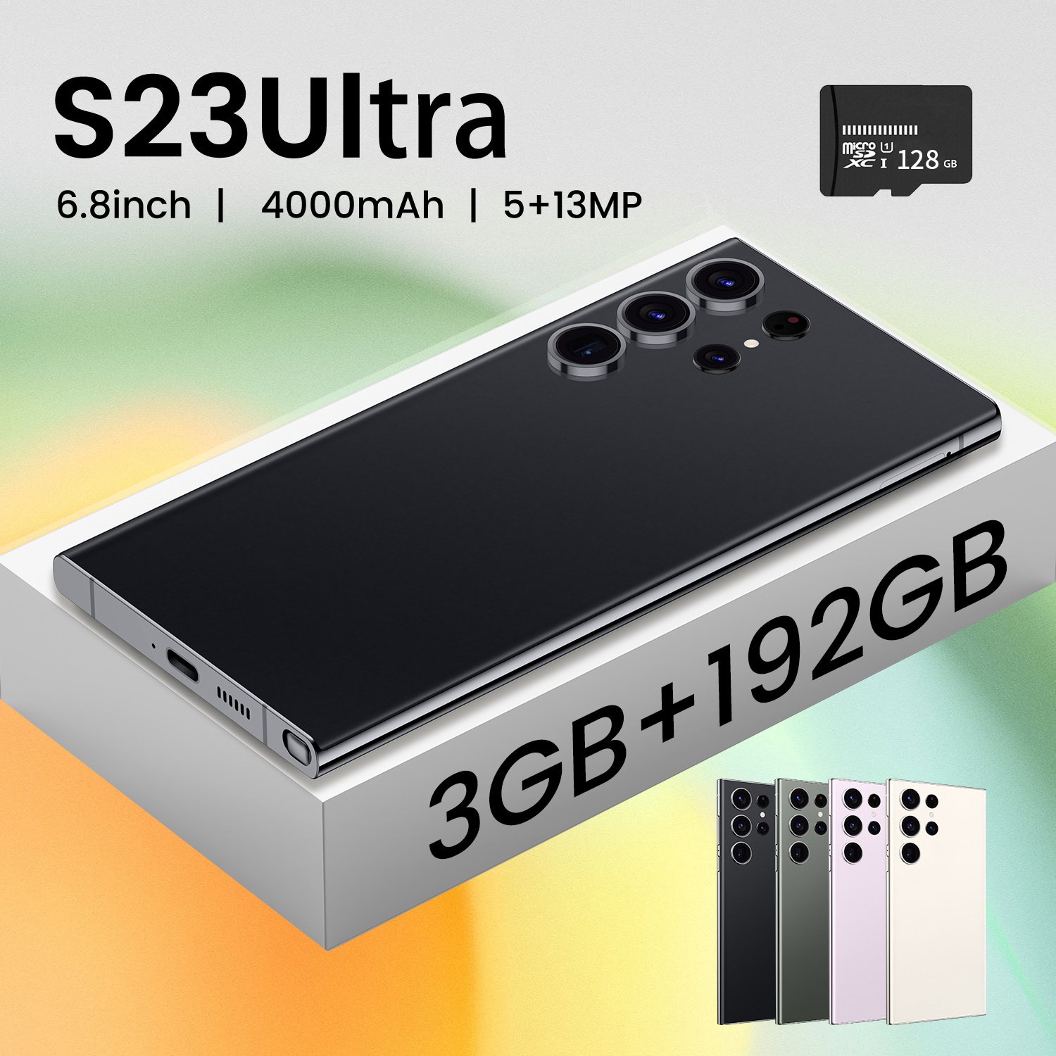 Hot Selling 4G Smarephone s23 Ultra original 7.2 inch 3GB+192GB 48+108MP Face Recognition Smartphone Cell Mobile Phone