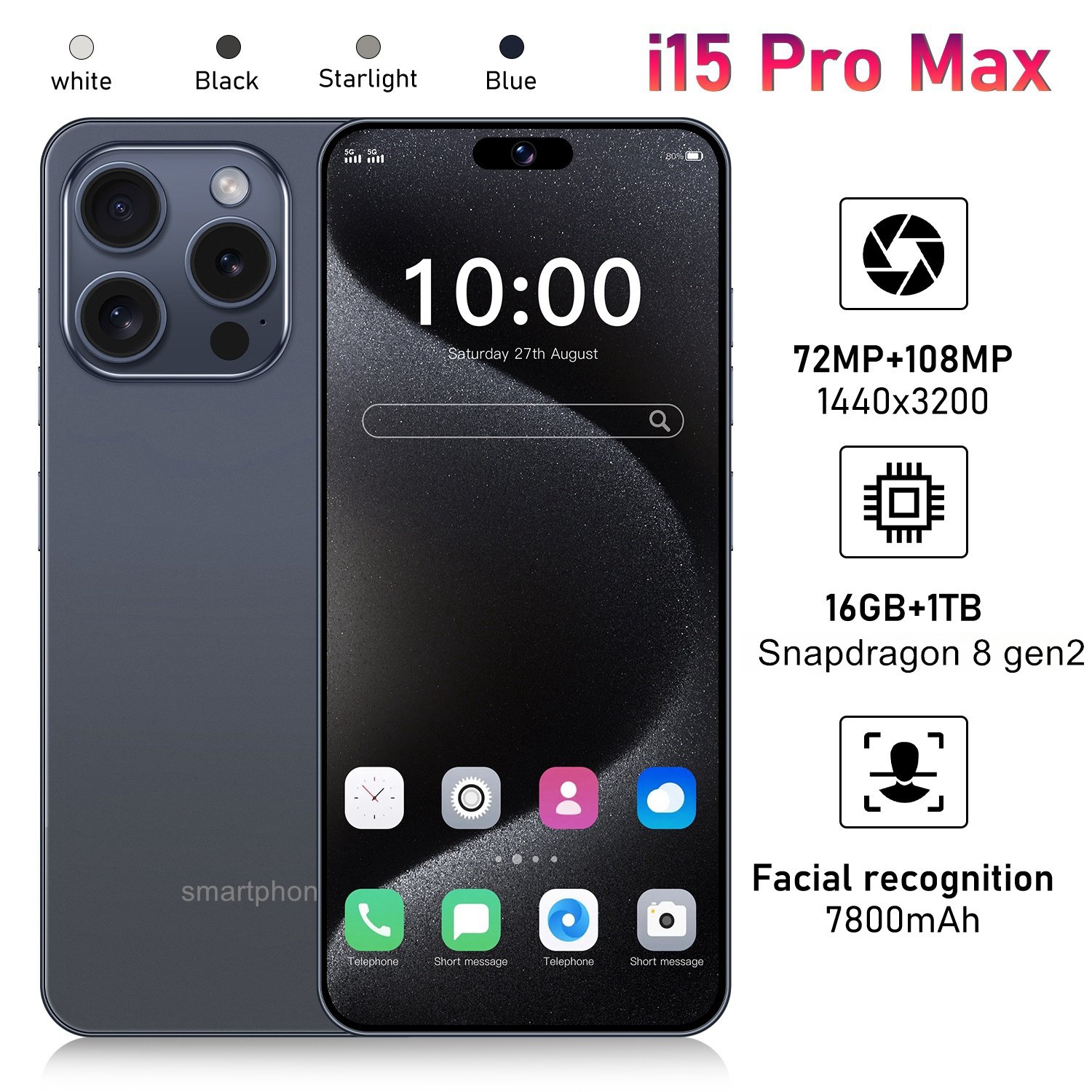 Popular Products High Pixel Smartphone With most popular Large memory cell phone With fast shipping