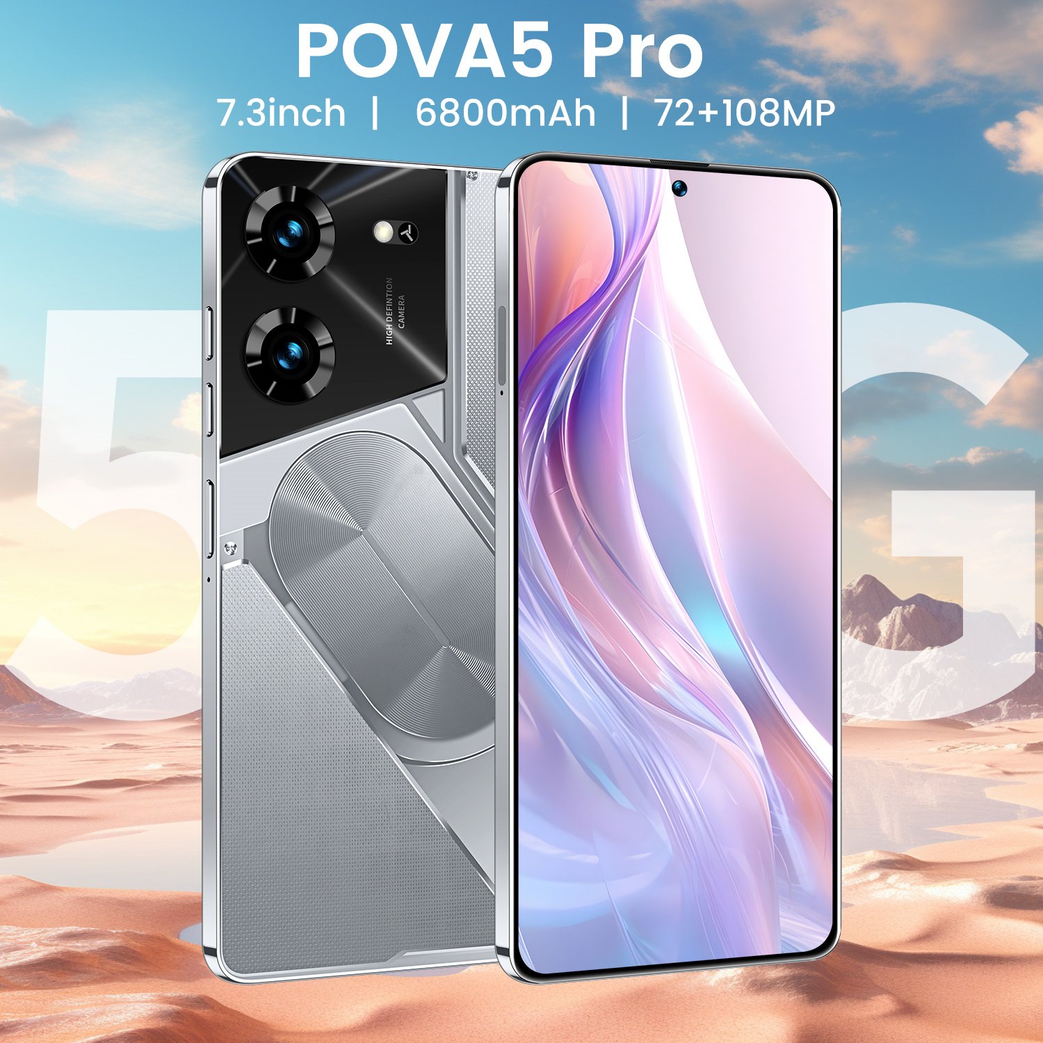 Global version of 5G smartphone 7.3-inch dual SIM dual standby mobile phone