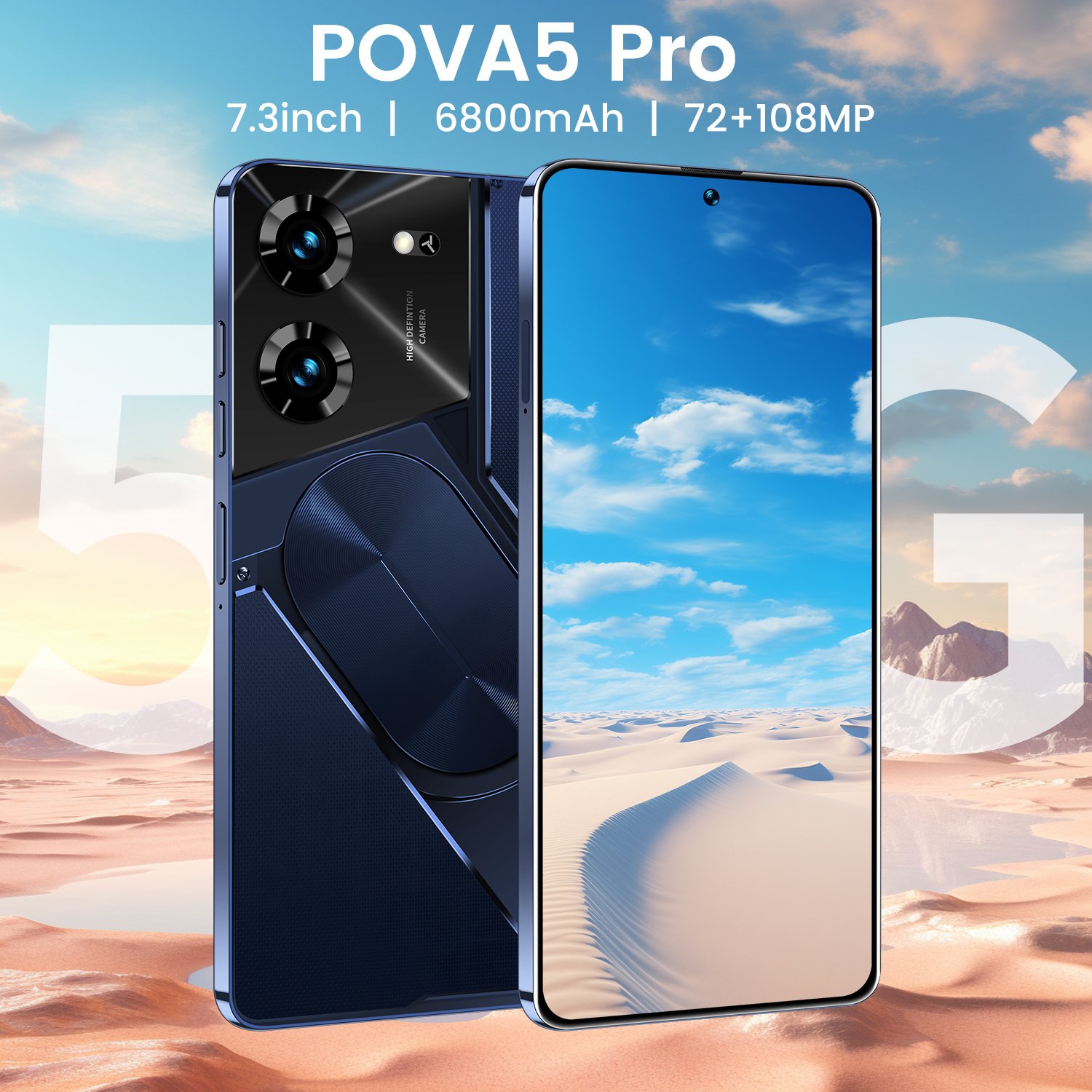 Global version of 5G smartphone 7.3-inch dual SIM dual standby mobile phone