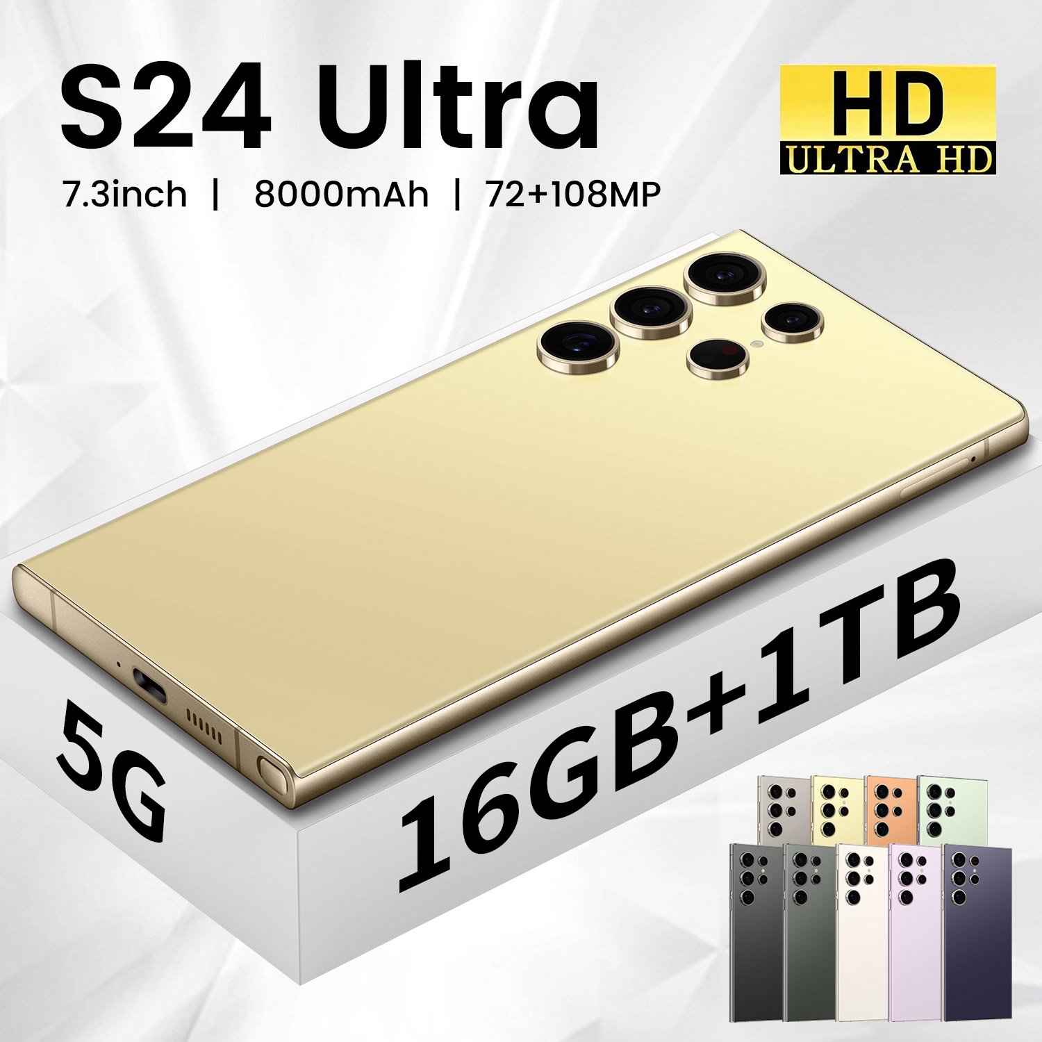 Cheap Brand New Original s24 Ultra 5G Smartphone 16+1tb large memory 7.2inch Big Screen Gaming Phone with HD Screen Resolution