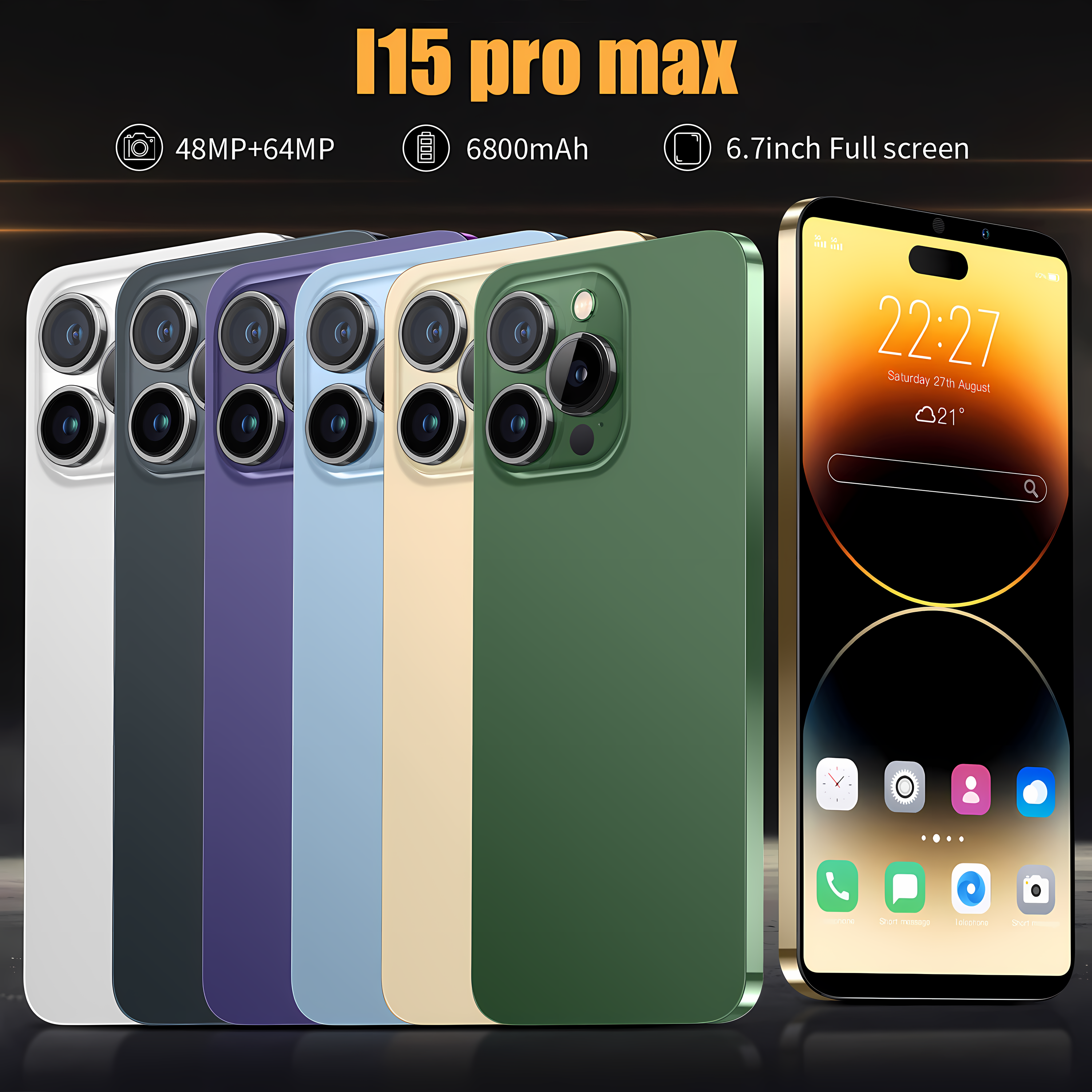 2023 New Cheap i14 phone 14 pro max 4g 5g i14 14 Pro Max Smart Mobile Phone 6.7 inch Screen Cell Clone IOS have logo