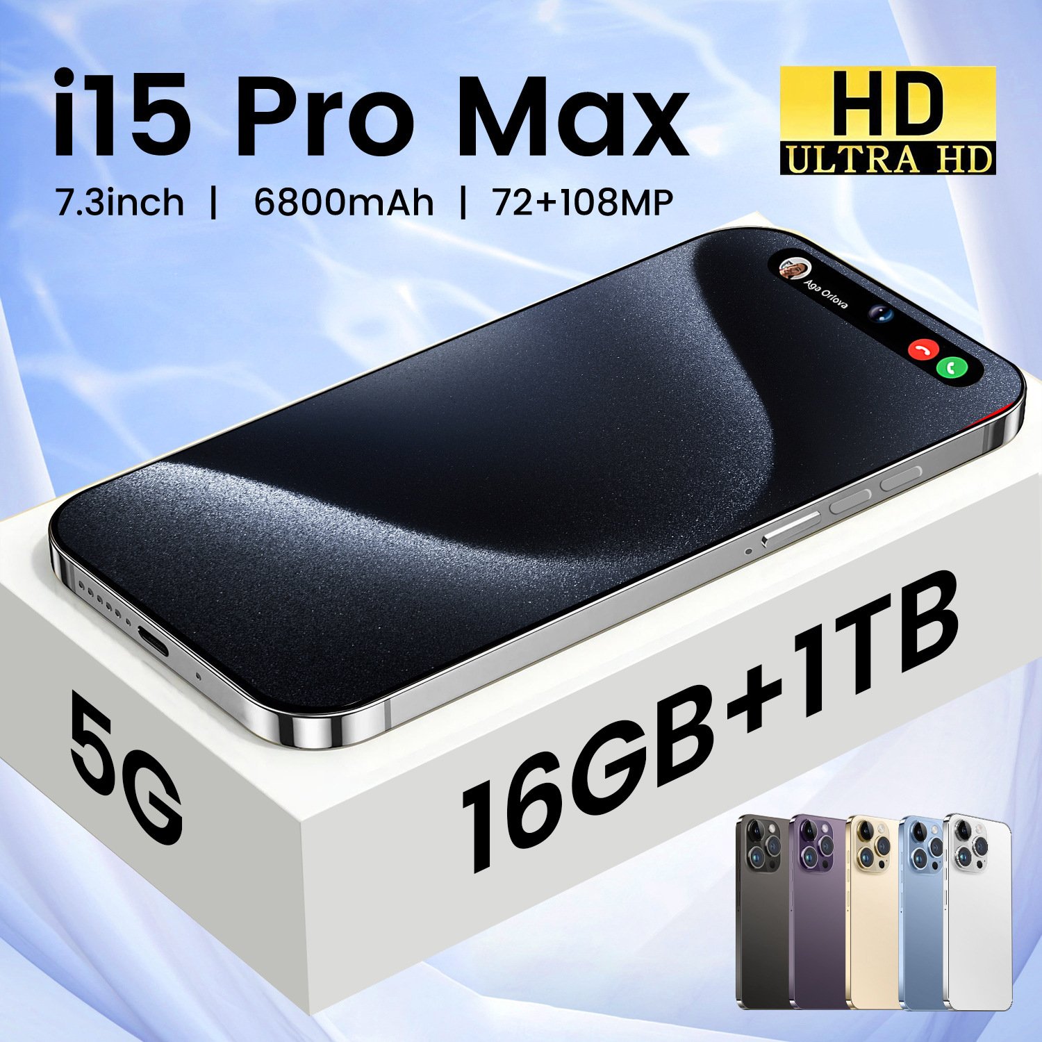 15 Pro Max 6.7 Inch Full Screen Wifi Gps I15 Smartphone 12gb+512gb Android 4g 5g Mobile Phone