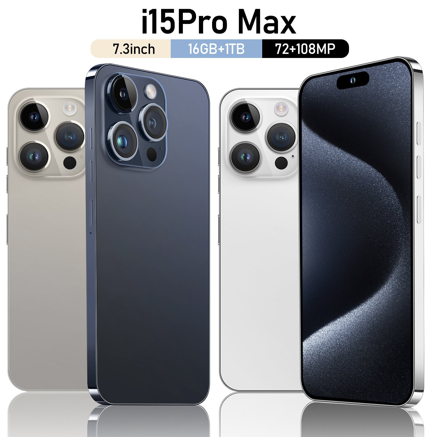 15 Pro Max 6.7 Inch Full Screen Wifi Gps I15 Smartphone 12gb+512gb Android 4g 5g Mobile Phone