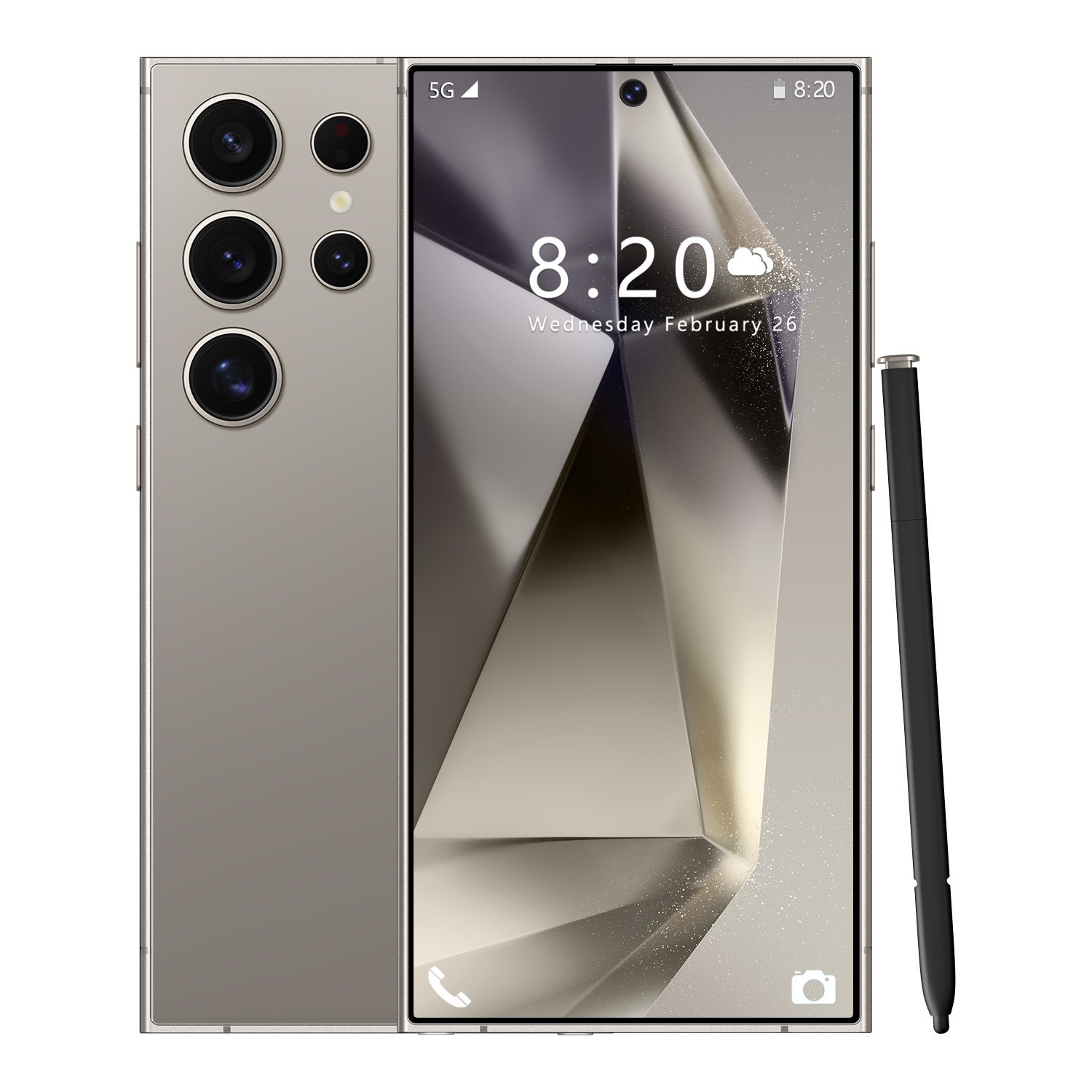 New Popular S24 Ultra Full Display Touch Screen 5G Smartphone Android 12.0 Dual SIM 64GB ROM 1:1 Clone Mobile Cell Phone